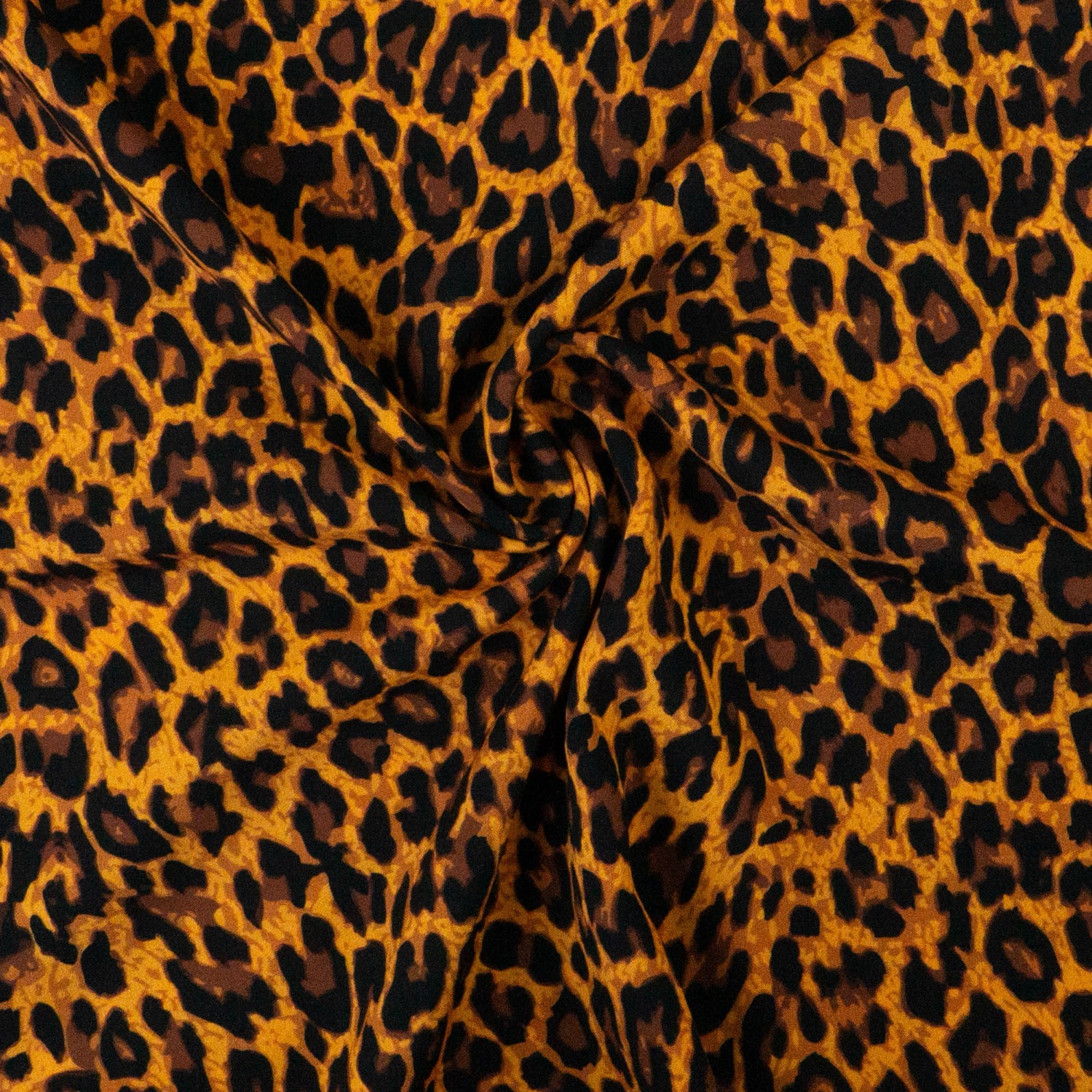 Viskosestoff, Javanaise, brauntöne, schwarz, Animal-Muster