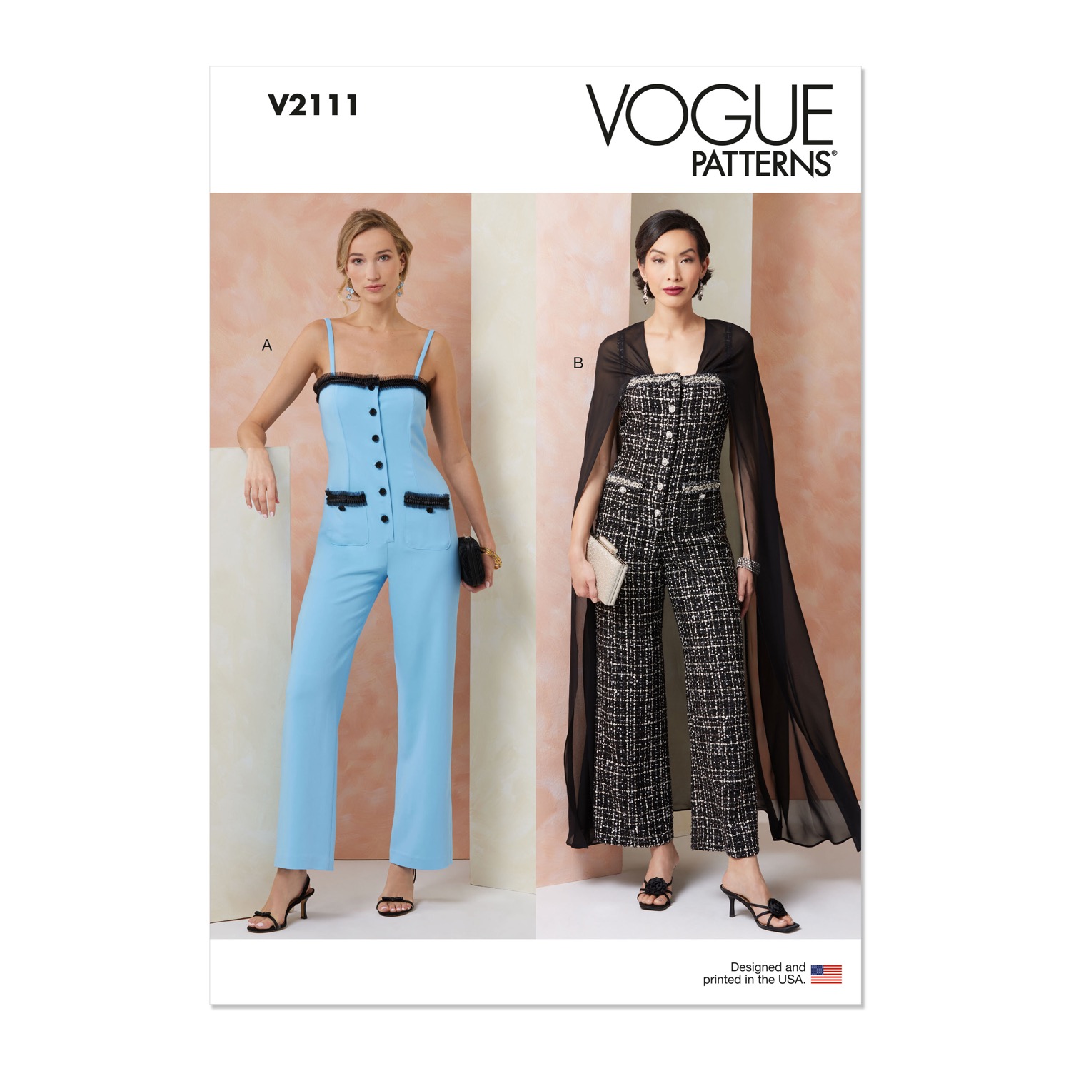 Einzelschnittmuster Vogue, große Größen, Jumpsuit, grün