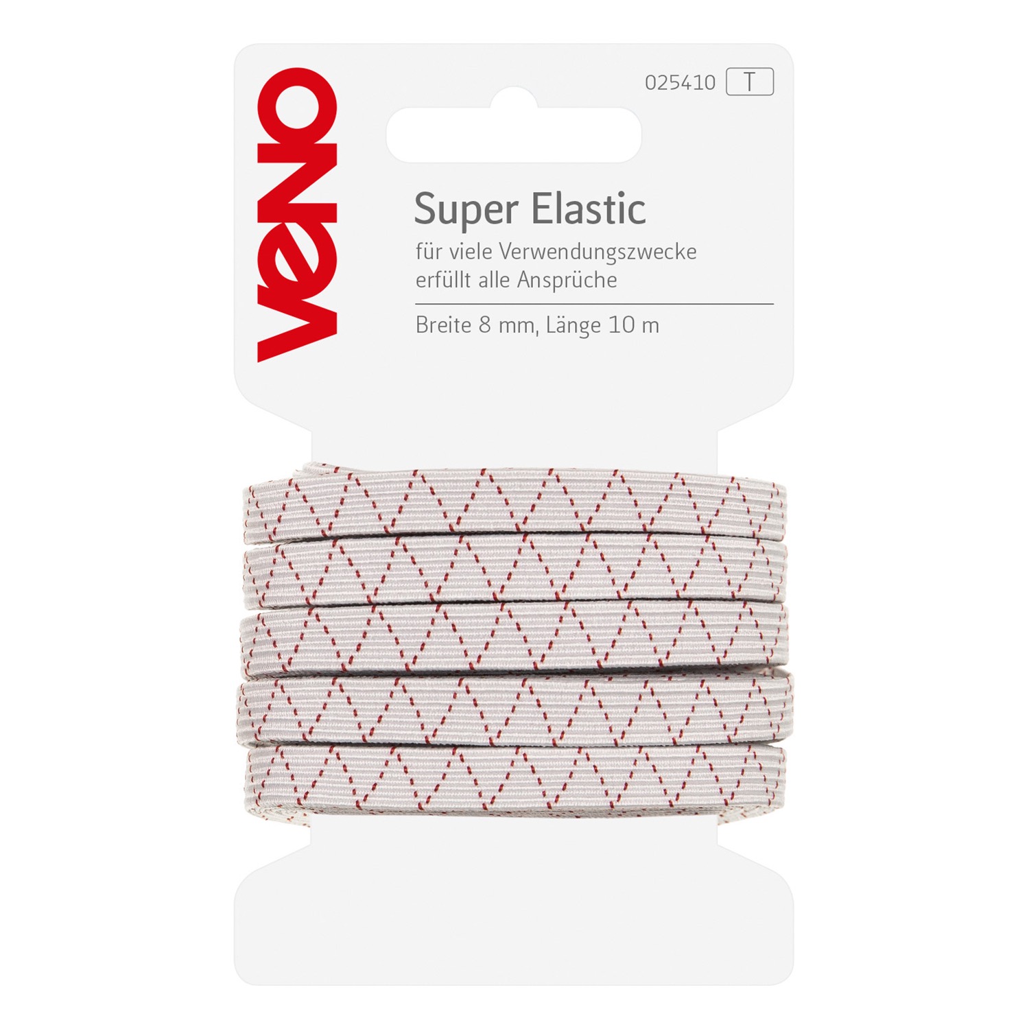 Gummiband, Packung, Super-Elastic, Weiß, B: 8 mm, L: 10 m