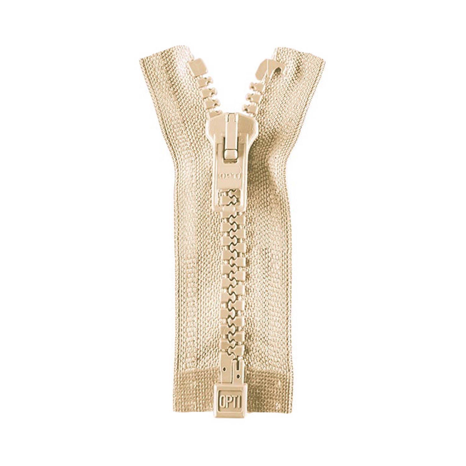 Reißverschluss teilbar, Kunststoffzähnchen, beige hell, 30 cm