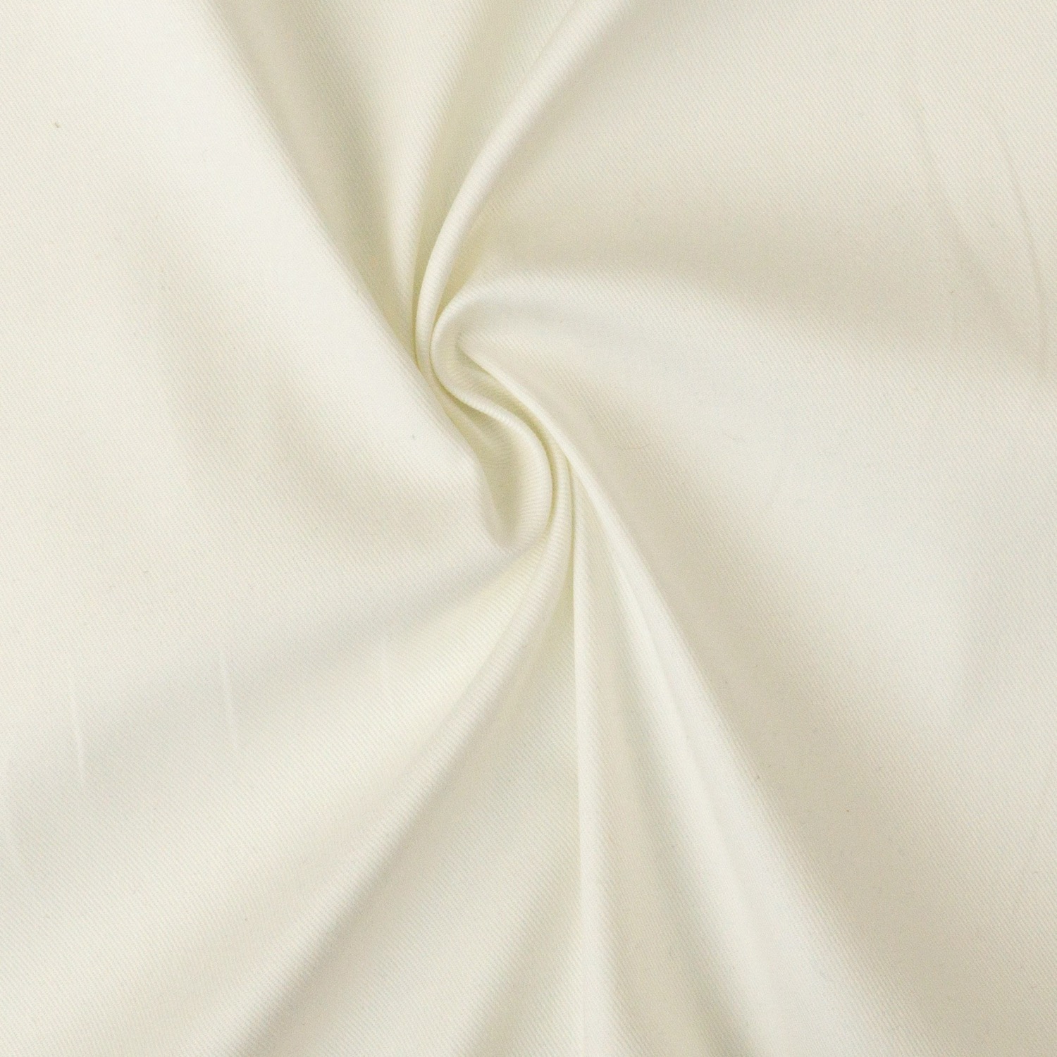 elastischer Baumwollstoff, Köper, offwhite, uni