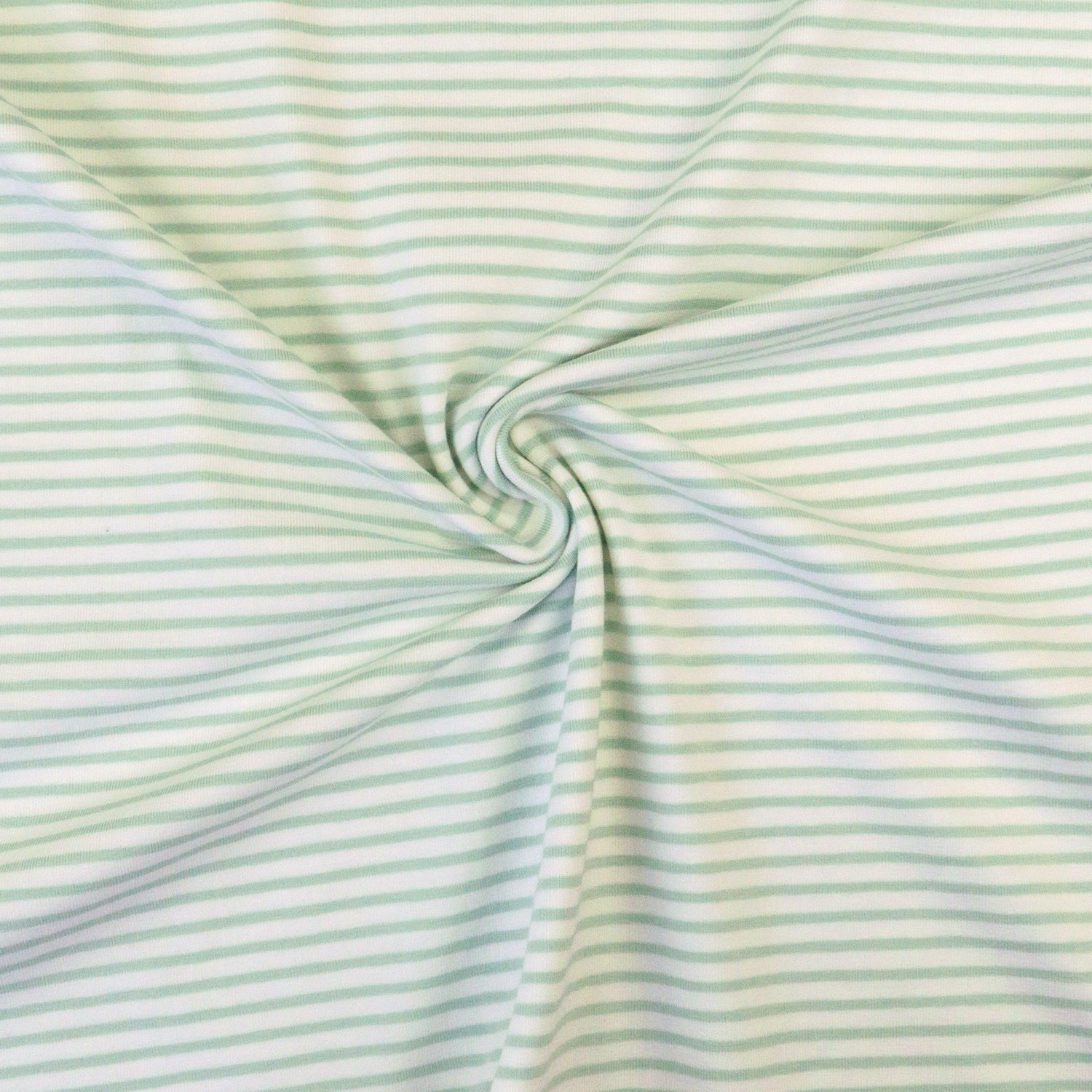 Baumwolljersey, offwhite, mint, Streifen