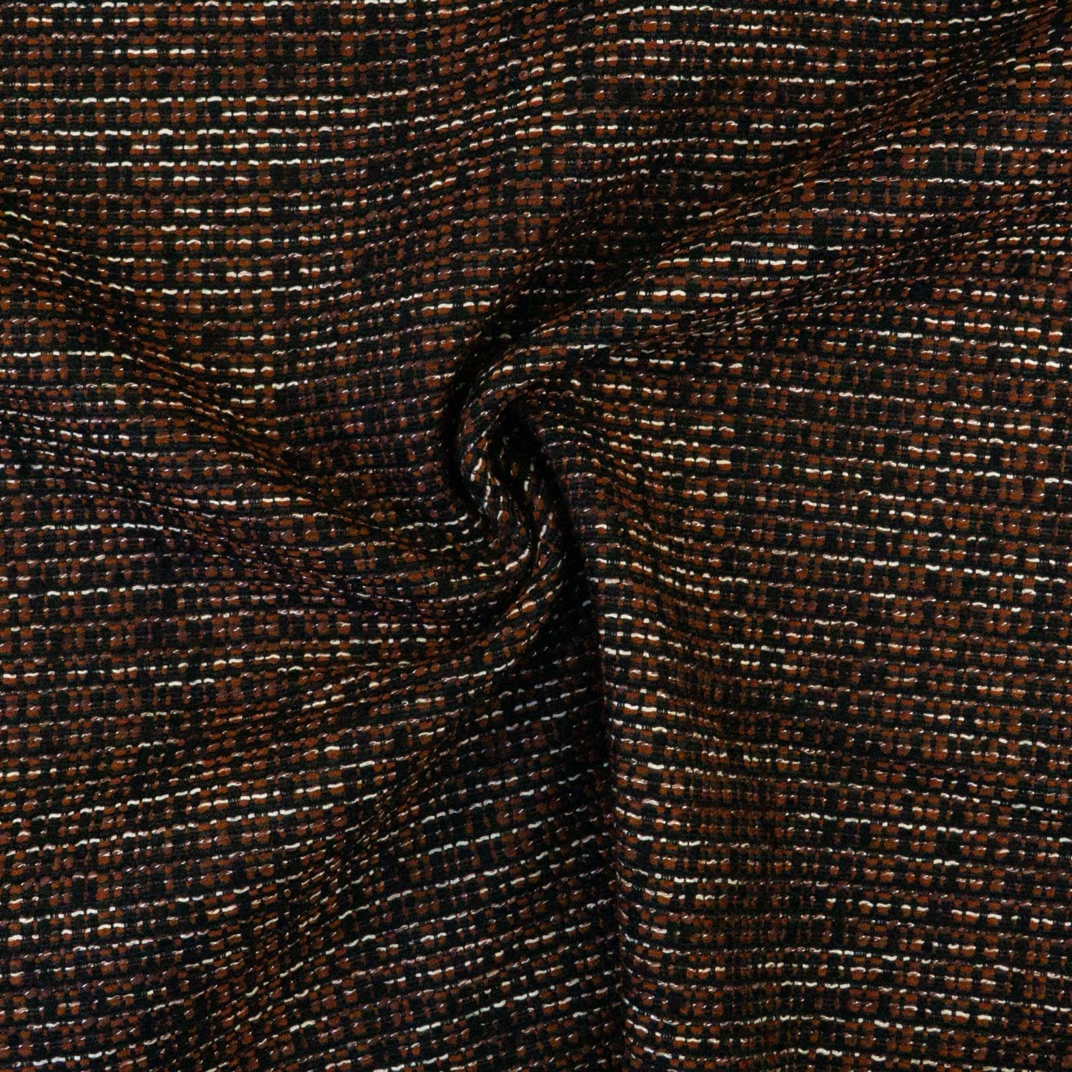 Buntgewebe, Doppelgewebe, schwarz, braun, offwhite, Webstruktur