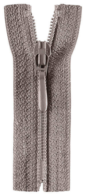 Reißverschluss nicht teilbar, Kunststoffspirale, hellgrau, 20 cm