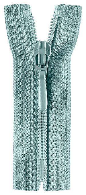 Reißverschluss nicht teilbar, Kunststoffspirale, hellblau, 40 cm