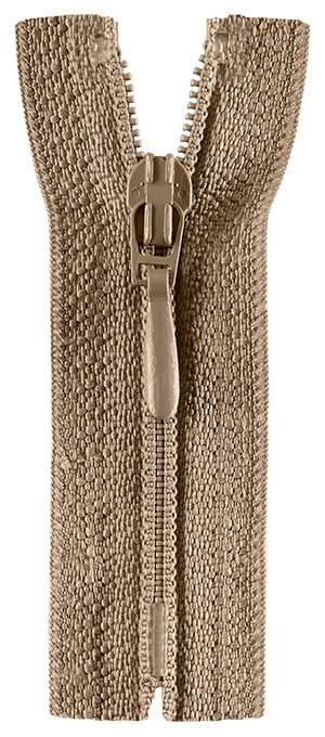 Reißverschluss nicht teilbar, Kunststoffspirale, taupe, 20 cm