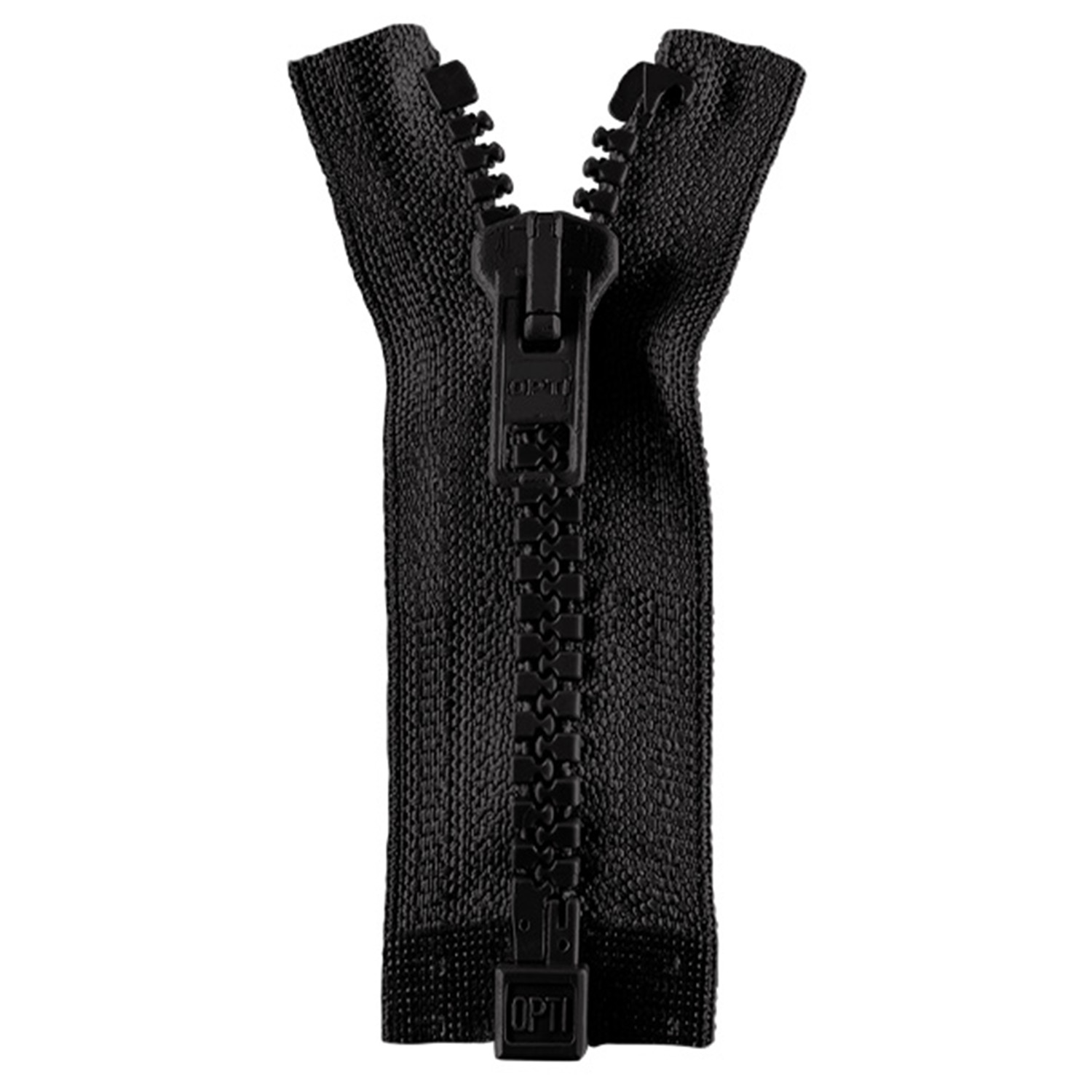 Reißverschluss teilbar, Kunststoffzähnchen, schwarz, 50 cm