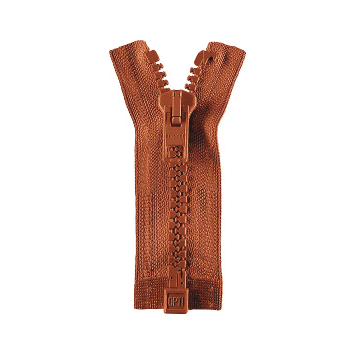 Reißverschluss teilbar, Kunststoffzähnchen, Rost, 30 cm