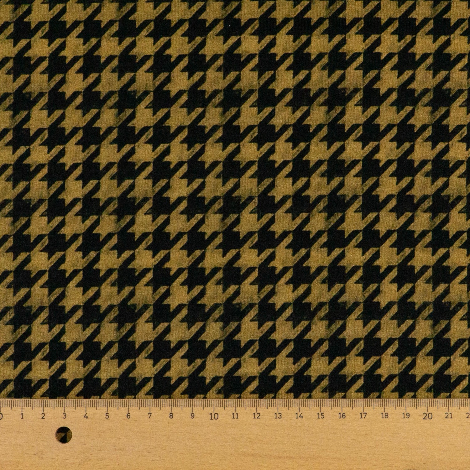 Viskosejersey, ocker, schwarz, Pepita