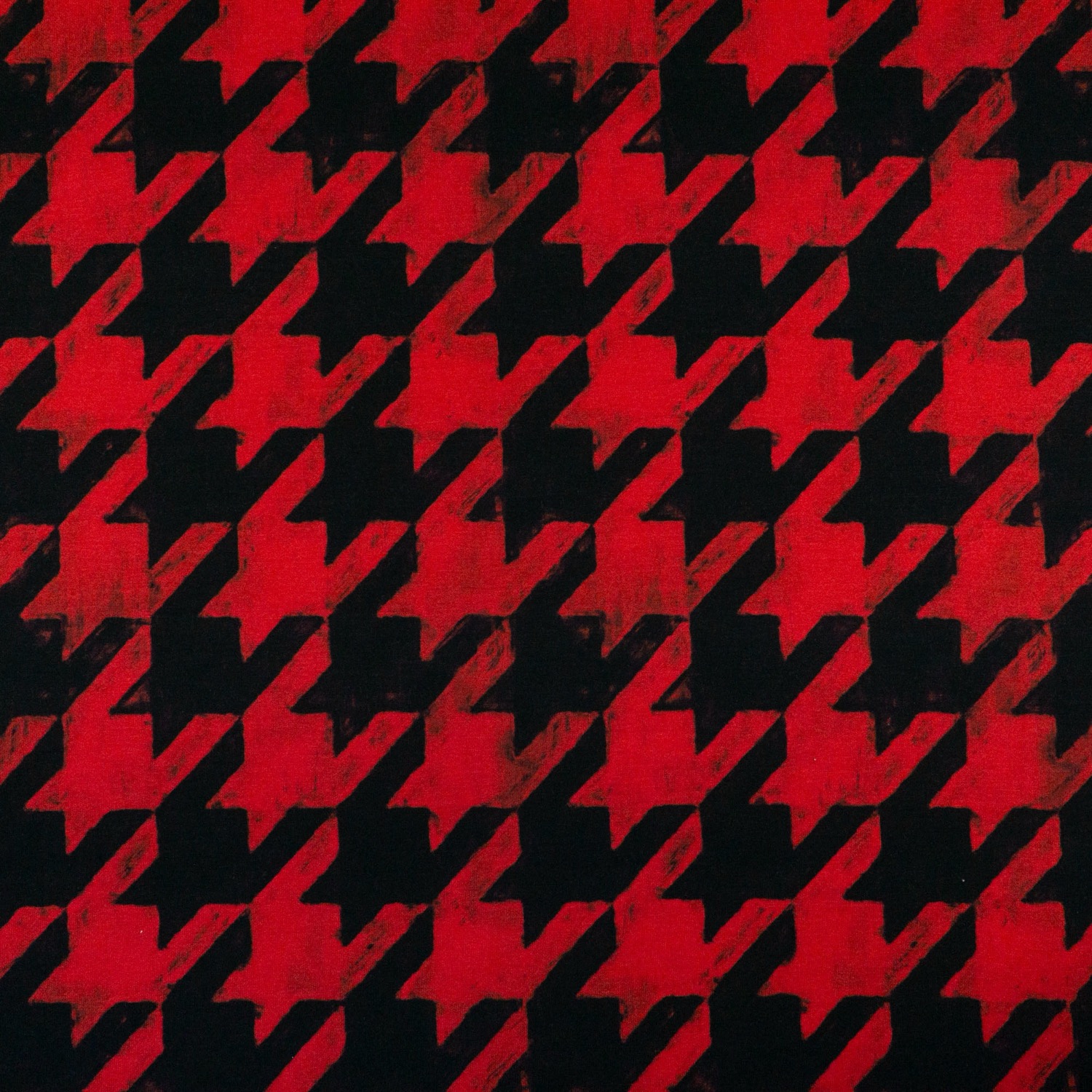 Viskosejersey, rot, schwarz, Pepita