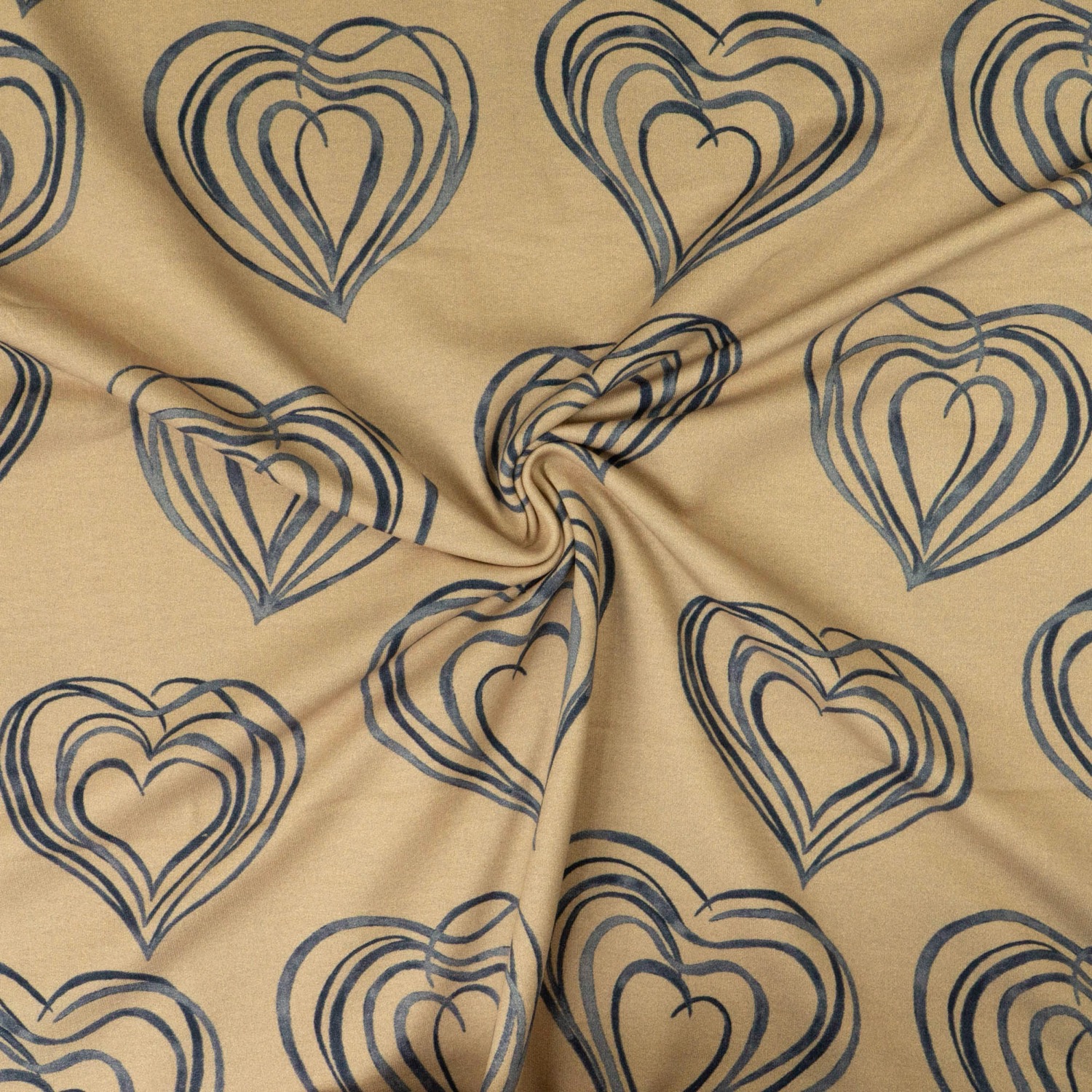 French Terry, graubraun, grau, abstrakt gemustert