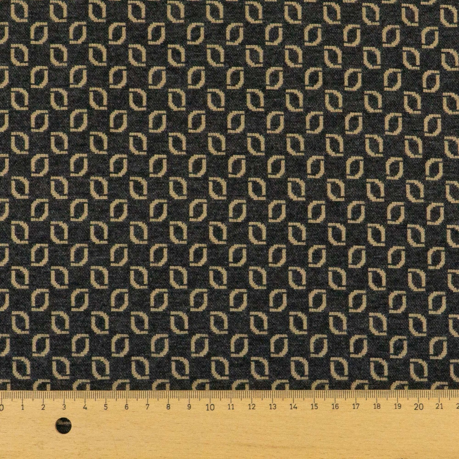 Strickjacquard, grau, beigegrau, grafisch gemustert – Bild 6