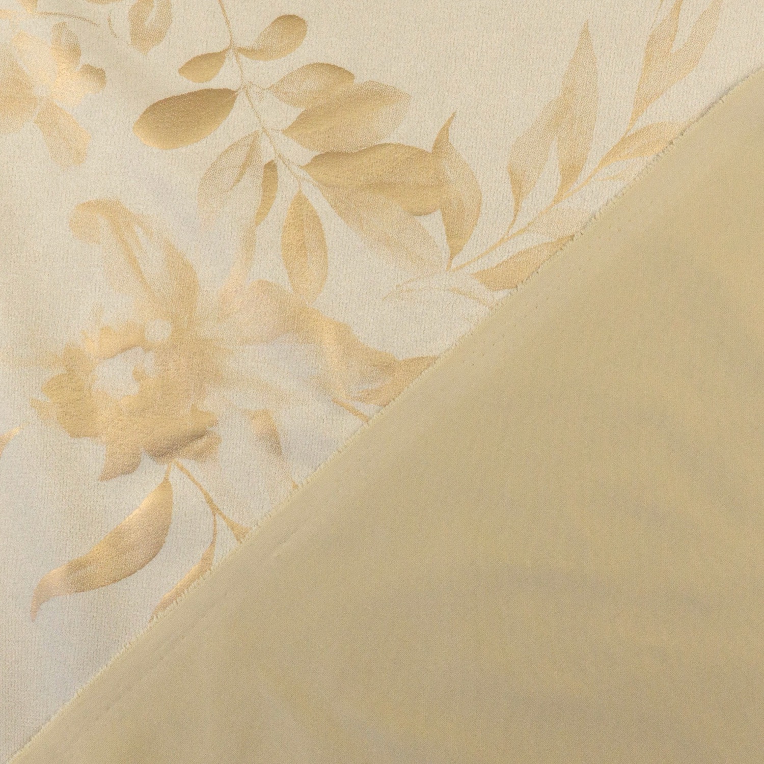 Elastischer Velour, rosé, kupfer, florale Motive, Glanzeffekt – Bild 4