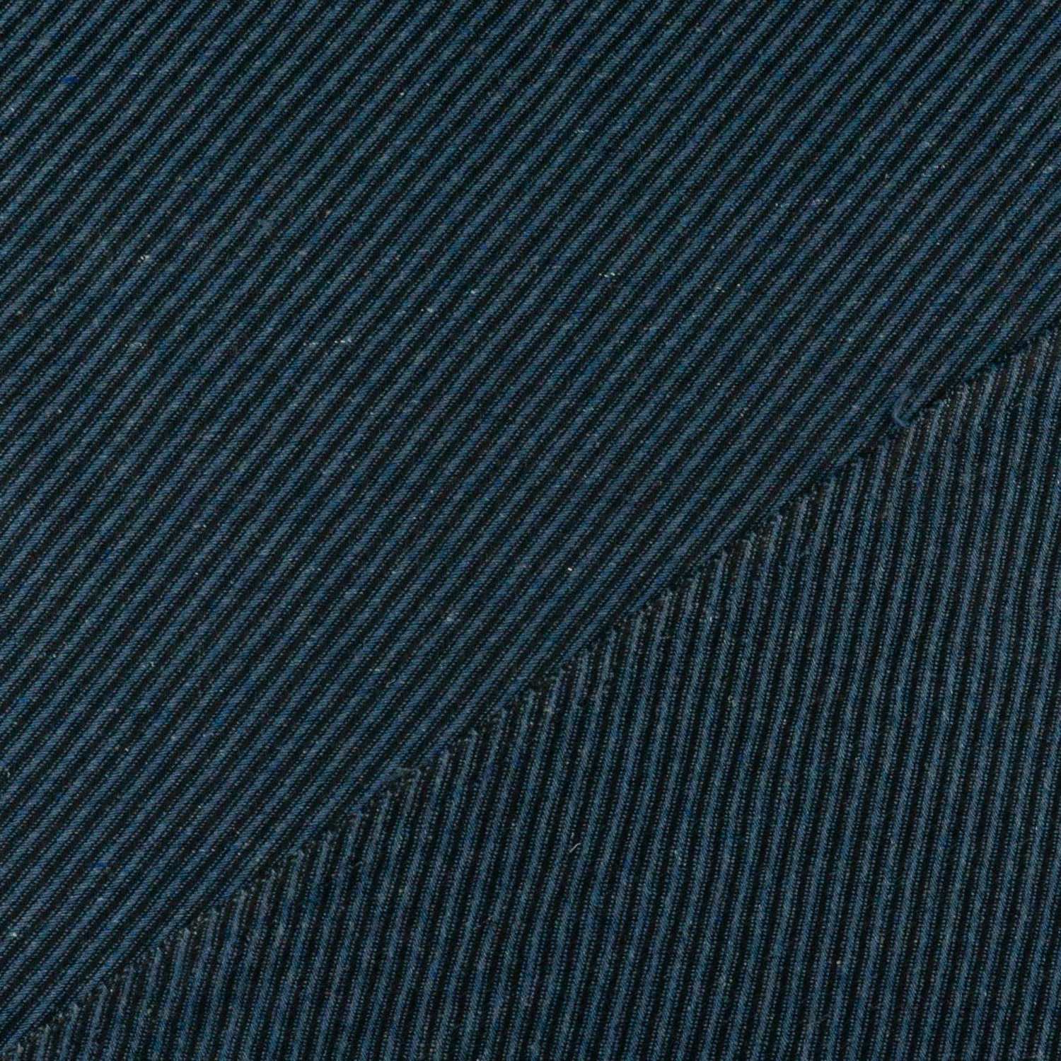 Wollstoff, Streichgarn, mittelblau, anthrazit, Streifen – Bild 4