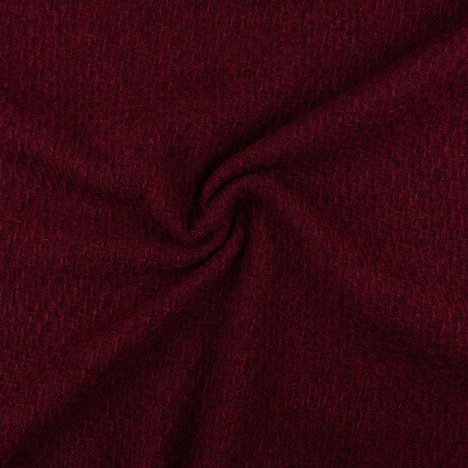 Wollstoff, Jacquard, dunkelrot, meliert, Webstruktur