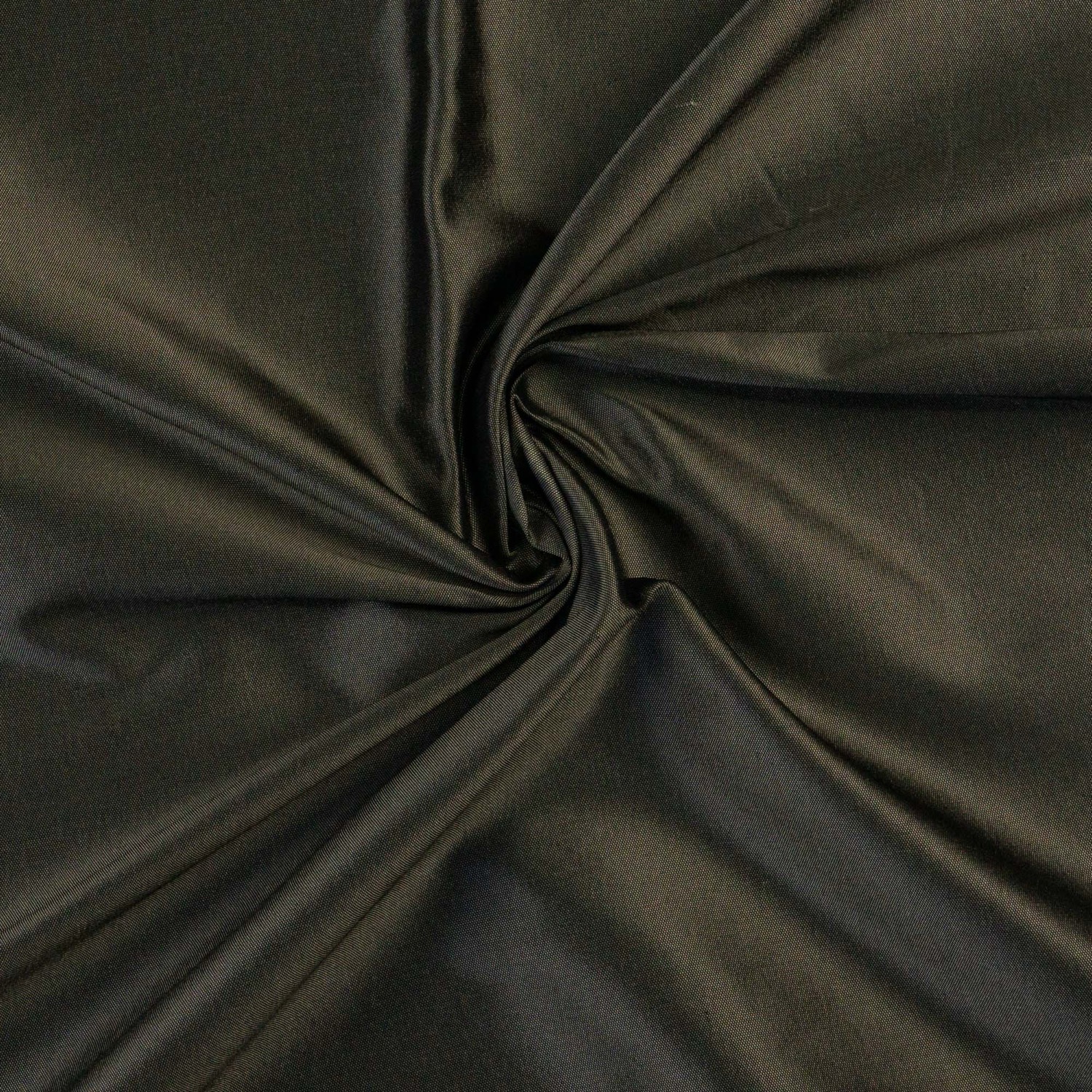 Seidenstoff, Taft, graubraun, schwarz, bicolor