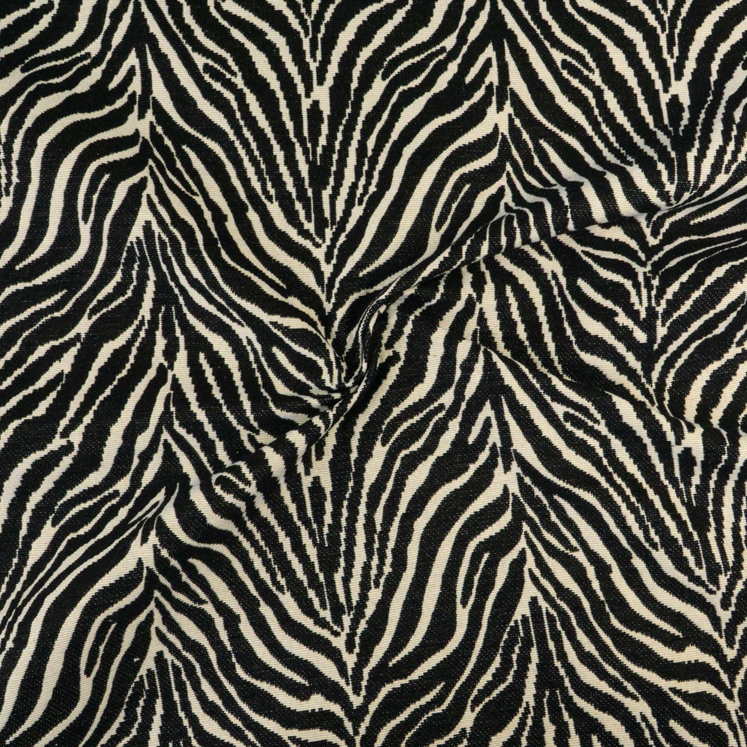 Dekostoff, Gobelin, creme, schwarz, Animal-Muster