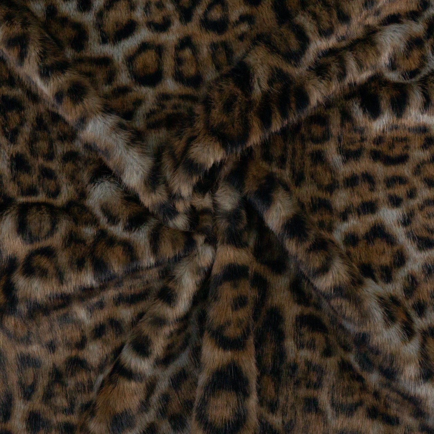 Weiches Fellimitat, brauntöne, grautöne, Animal-Muster