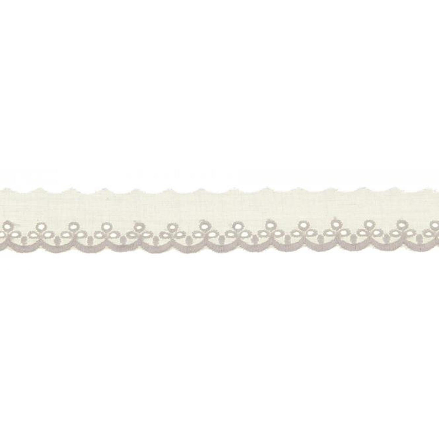 Borten, zum Annähen, 100% CO, Hellgrau, 25 mm