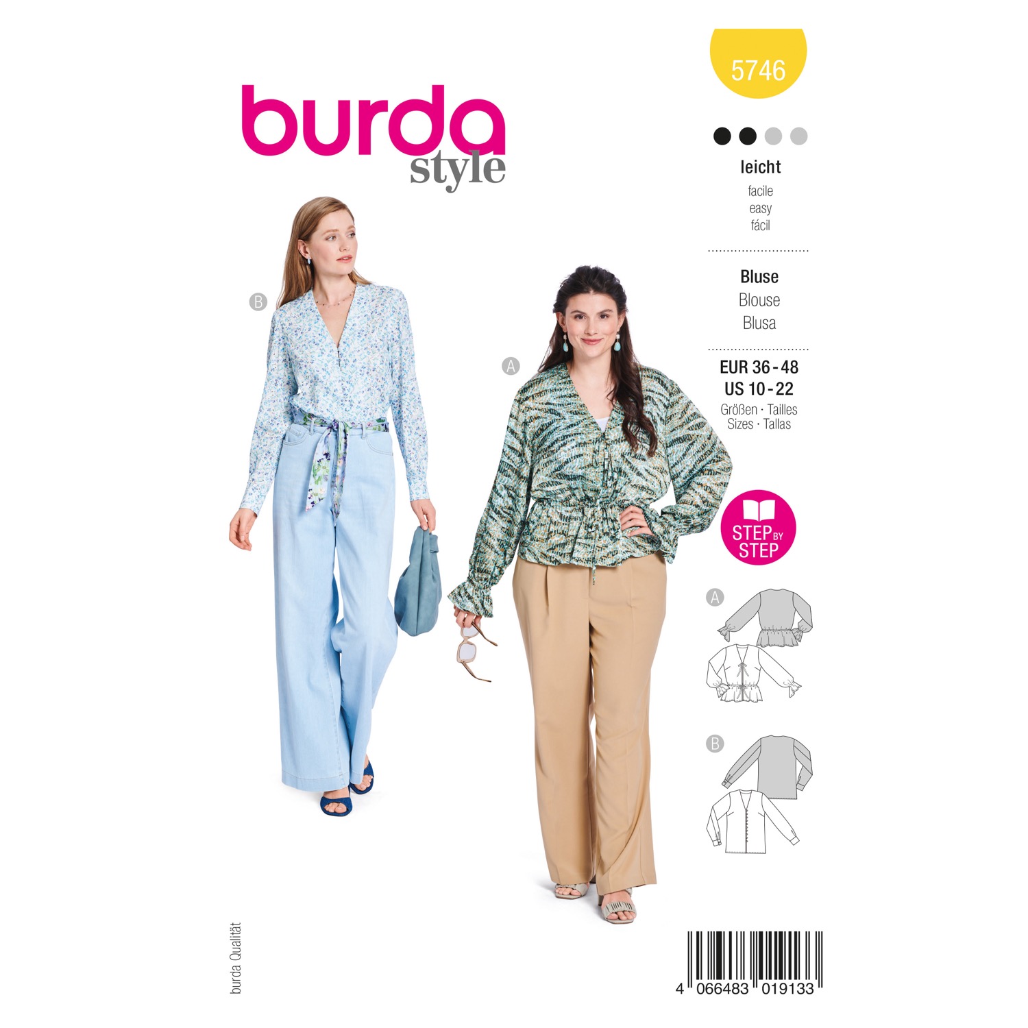 Schnittmuster Burda style, Top, gelb