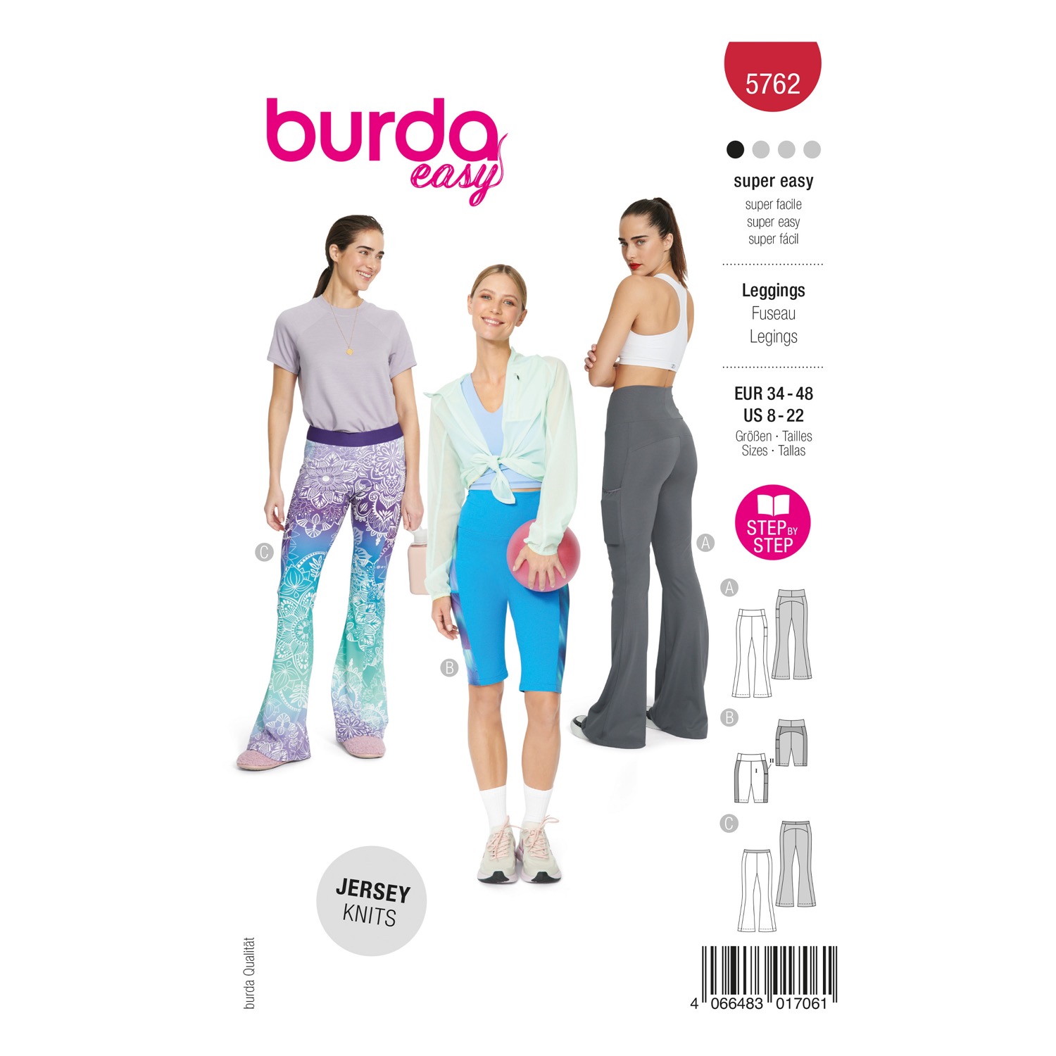 Schnittmuster Burda easy, Hose, rot