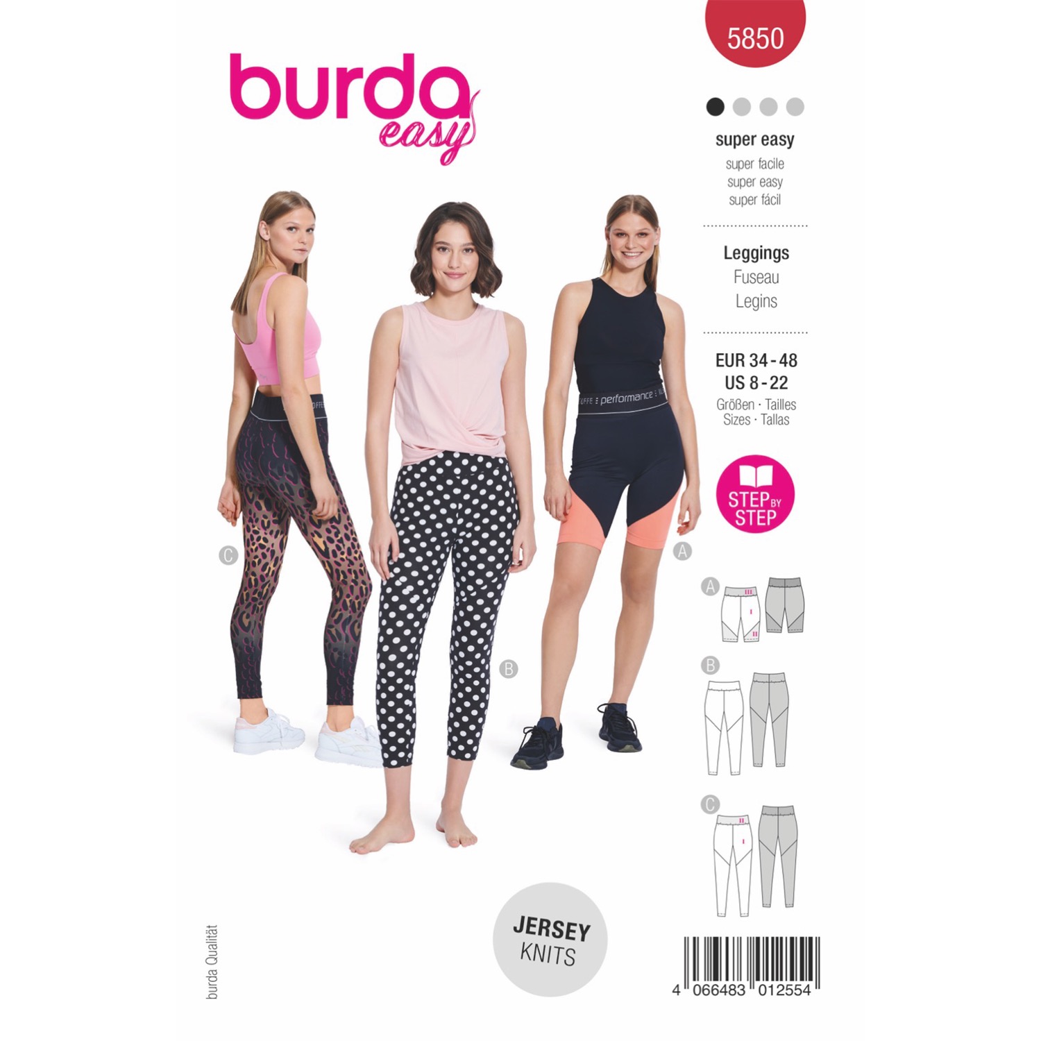 Schnittmuster Burda easy, Hose, Rot