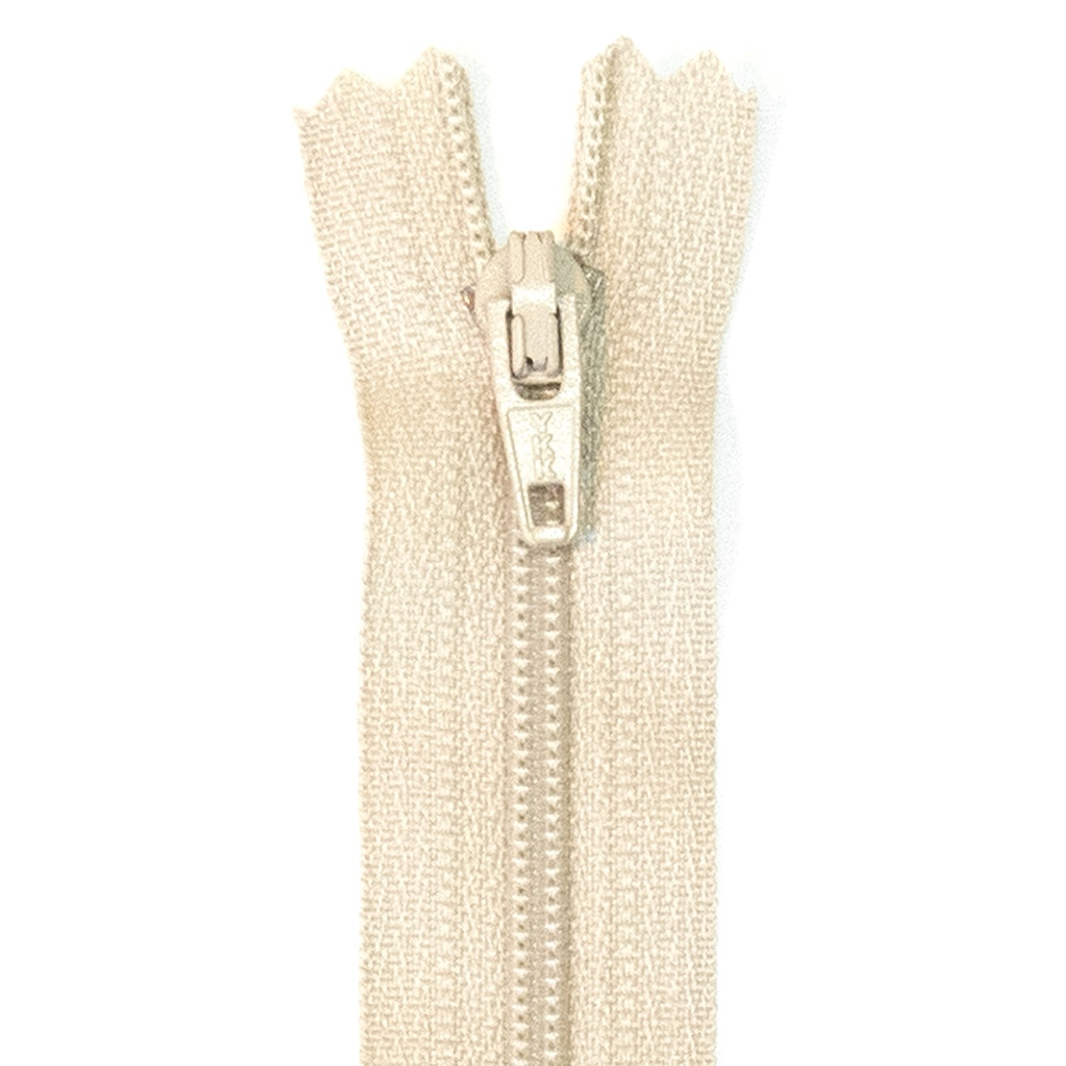 Reißverschluss nicht teilbar, Kunststoffspirale, Beige hell, 12 cm