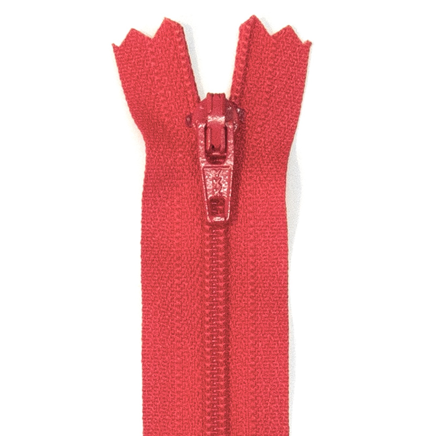 Reißverschluss nicht teilbar, Kunststoffspirale, Rot, 12 cm