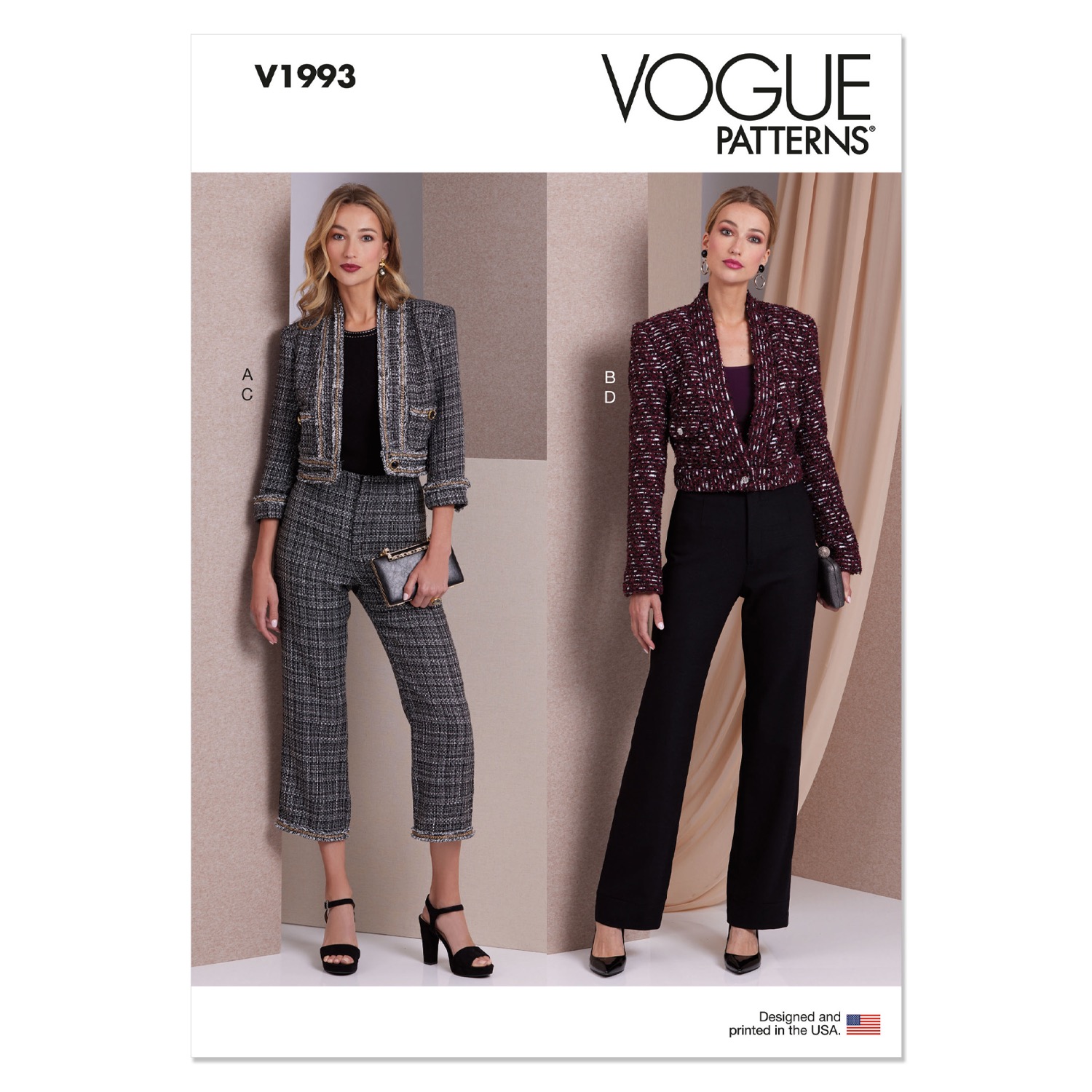 Einzelschnittmuster Vogue, kleine Größen, Hose, Jacke, grün