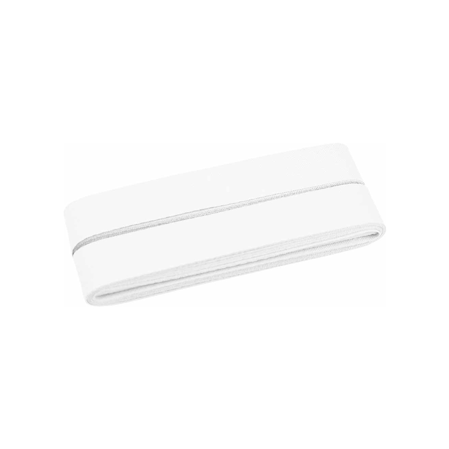 Schrägband, gewebt, Stück, 100% CO, Offwhite, B: 40/20 mm, L: 5 m