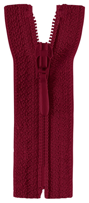 Reißverschluss nicht teilbar, Kunststoffspirale, bordeaux, 18 cm