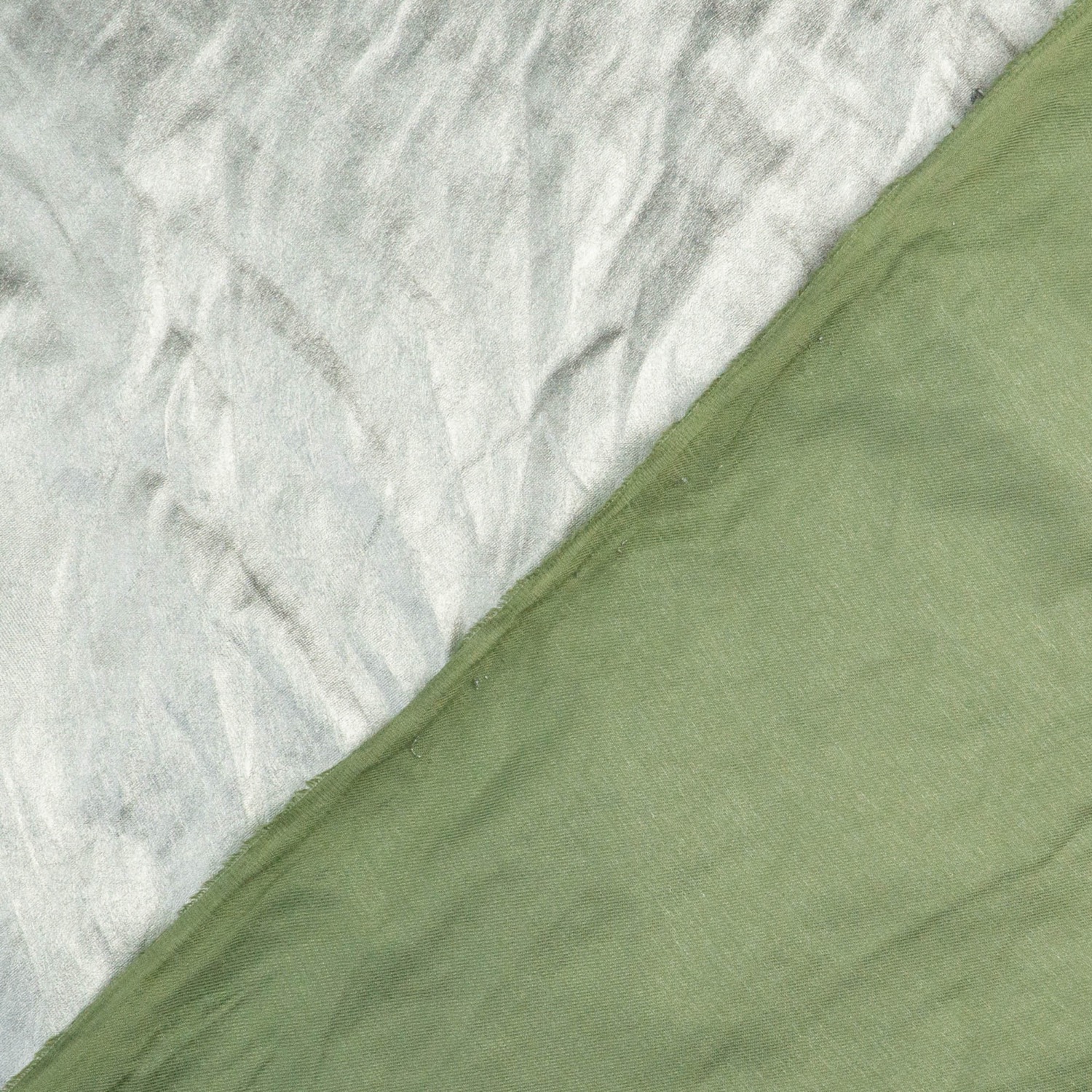 Lamé, silber, oliv hell, uni – Bild 4