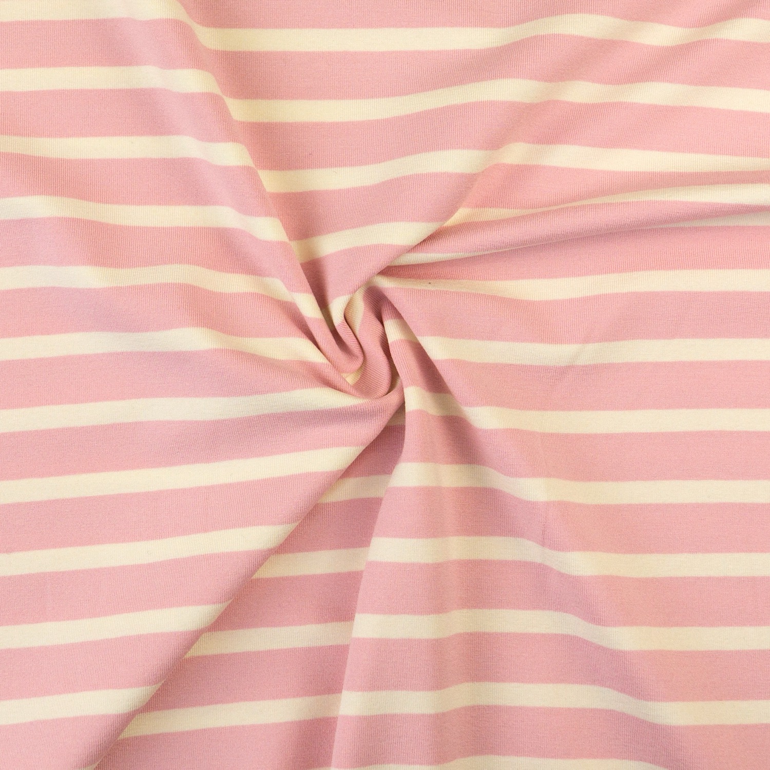 Viskosejersey, rosa, vanille, Streifen