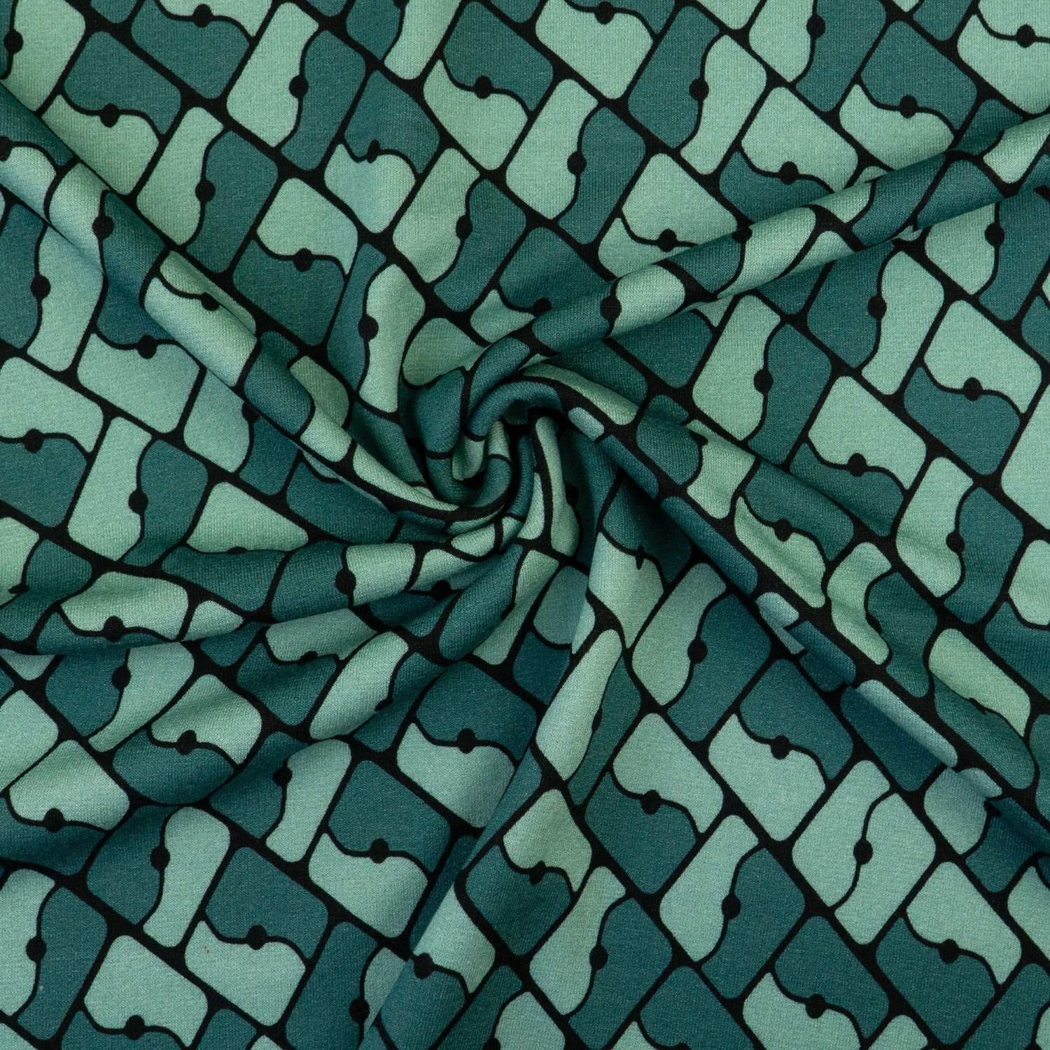 Punta di Roma, blautöne, schwarz, grafisch gemustert