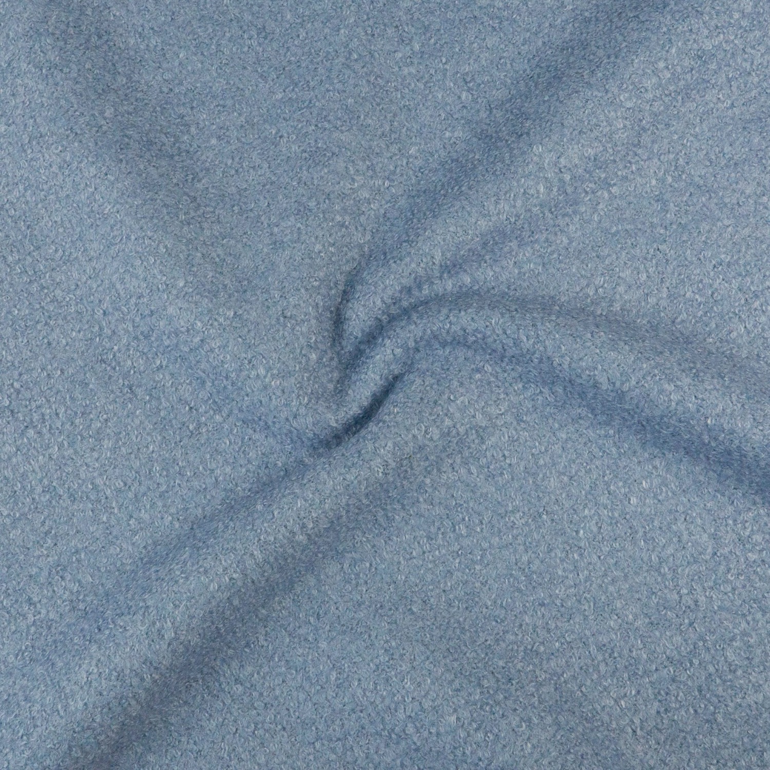 Boucléstrick, hellblau, uni