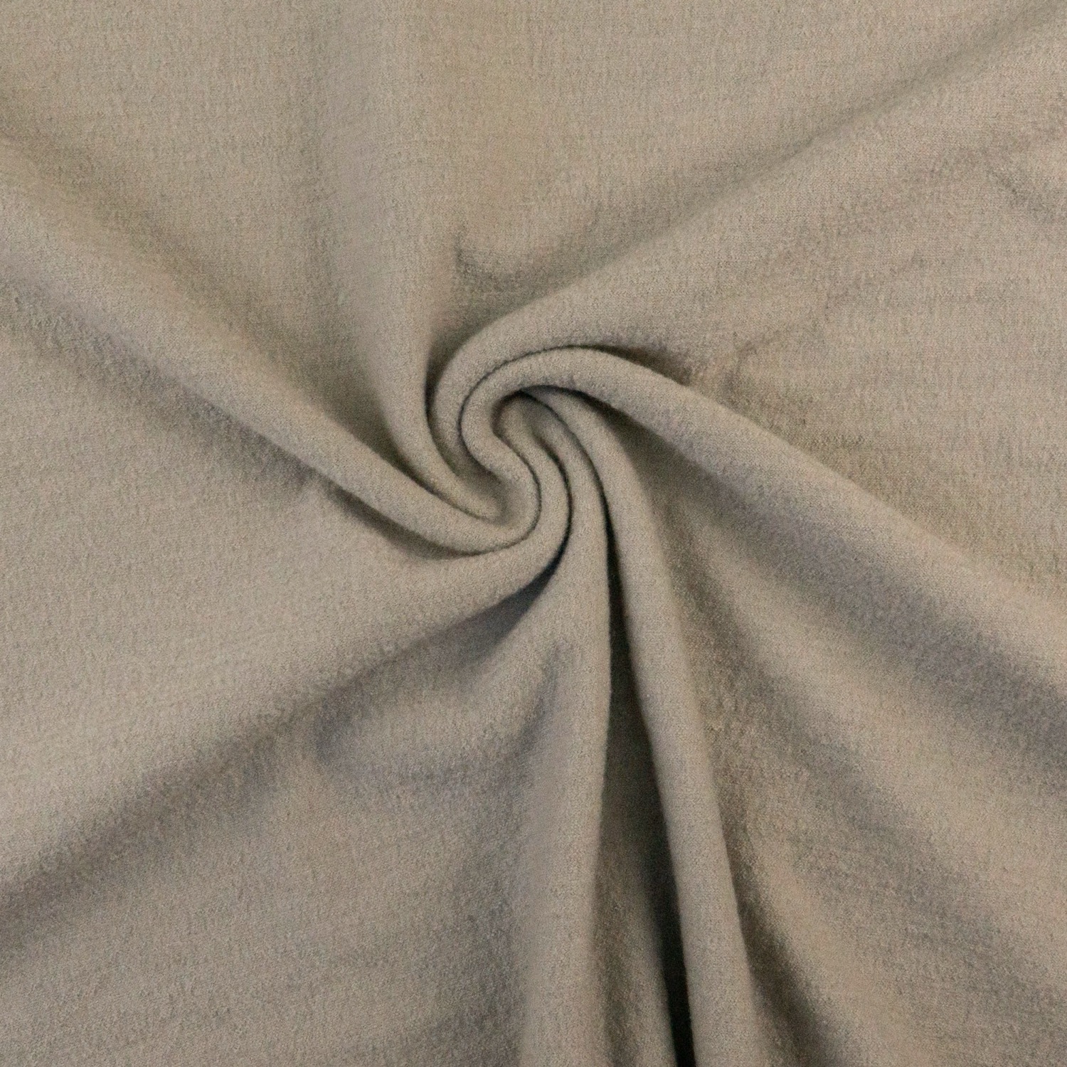 Weicher Wollstoff, Feinstrick, graubraun, uni