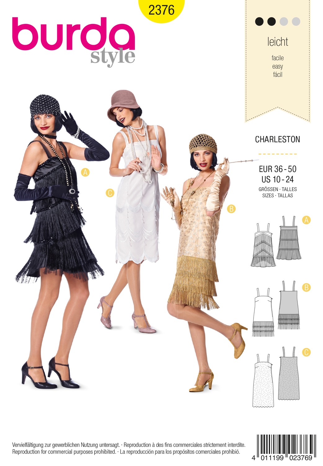 Schnittmuster Burda style, Verkleidung, Gelb