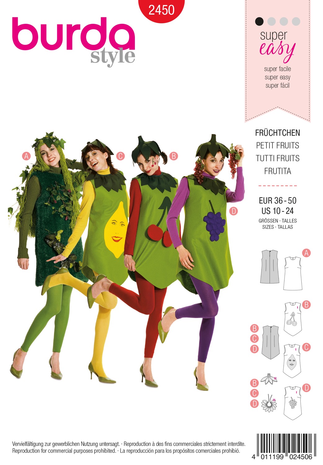 Schnittmuster Burda style, Verkleidung, Rot