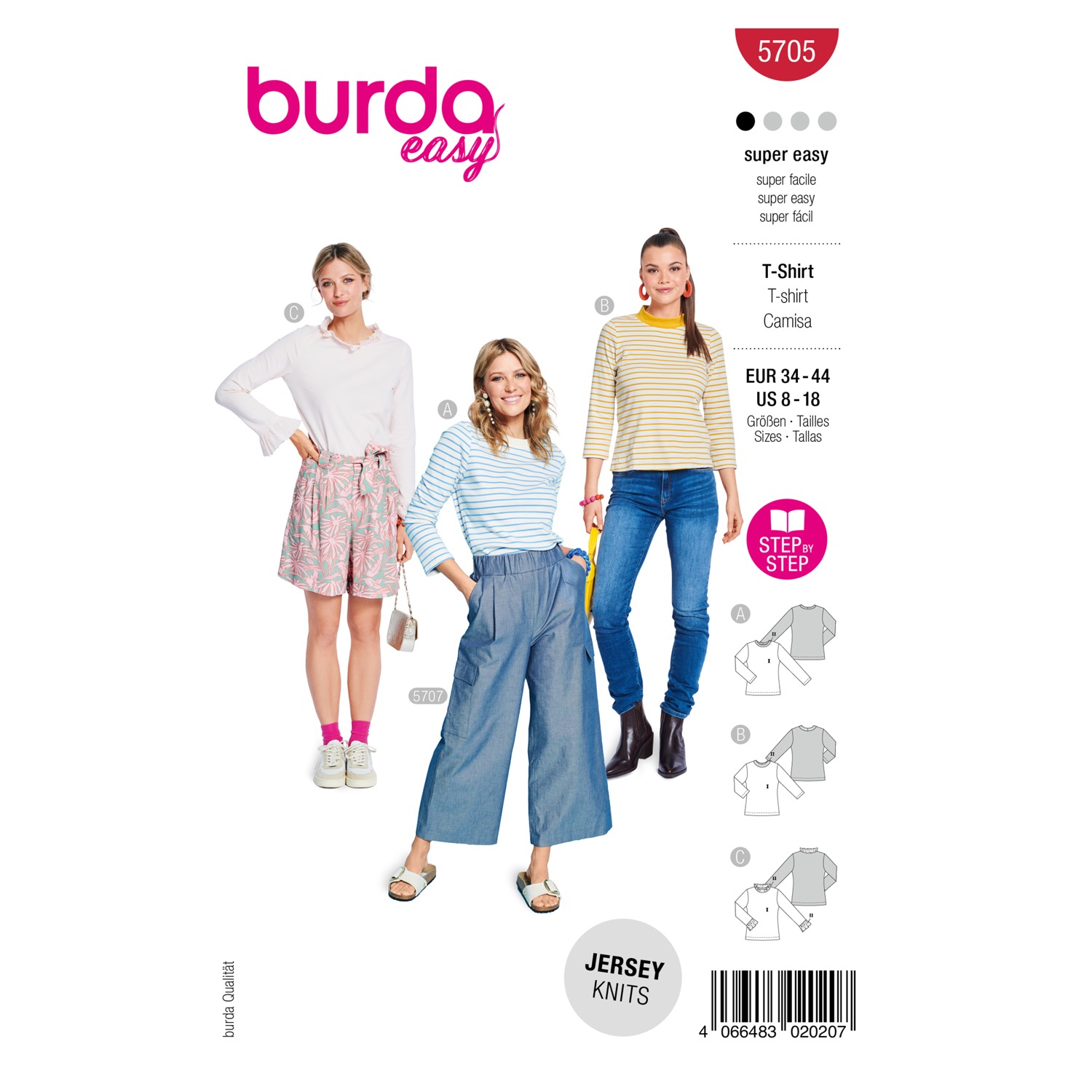 Schnittmuster Burda easy, Top, rot