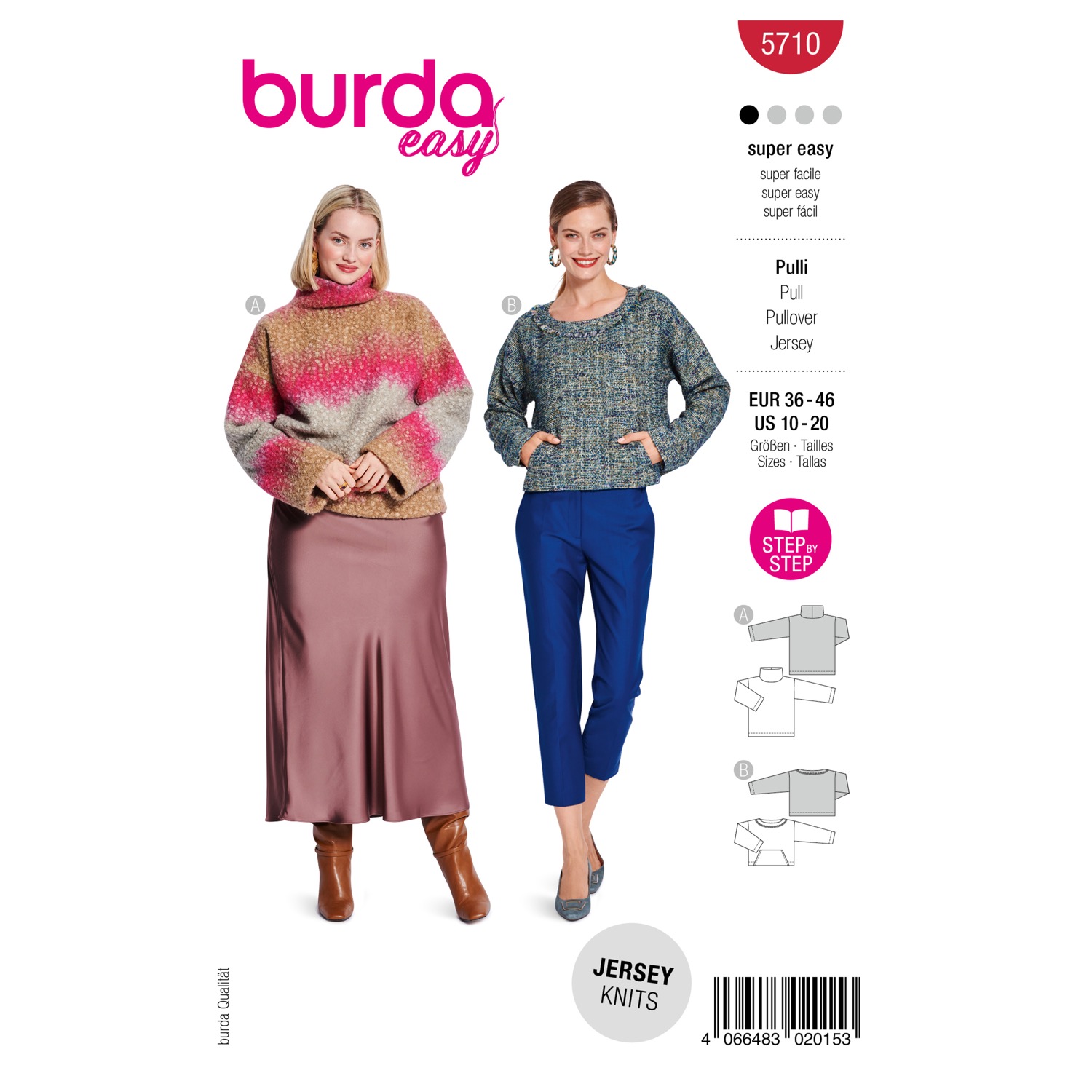Schnittmuster Burda easy, Top, rot