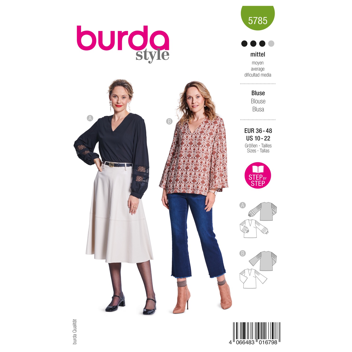 Schnittmuster Burda style, Top, grün