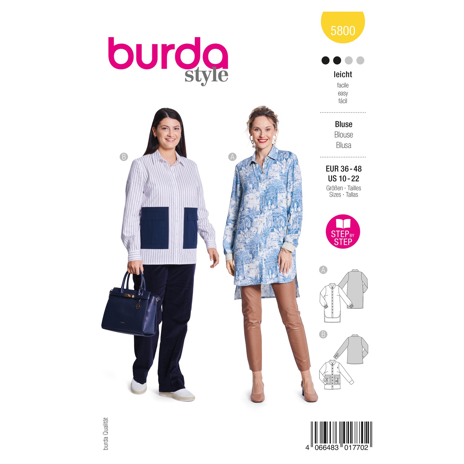 Schnittmuster Burda style, Top, gelb