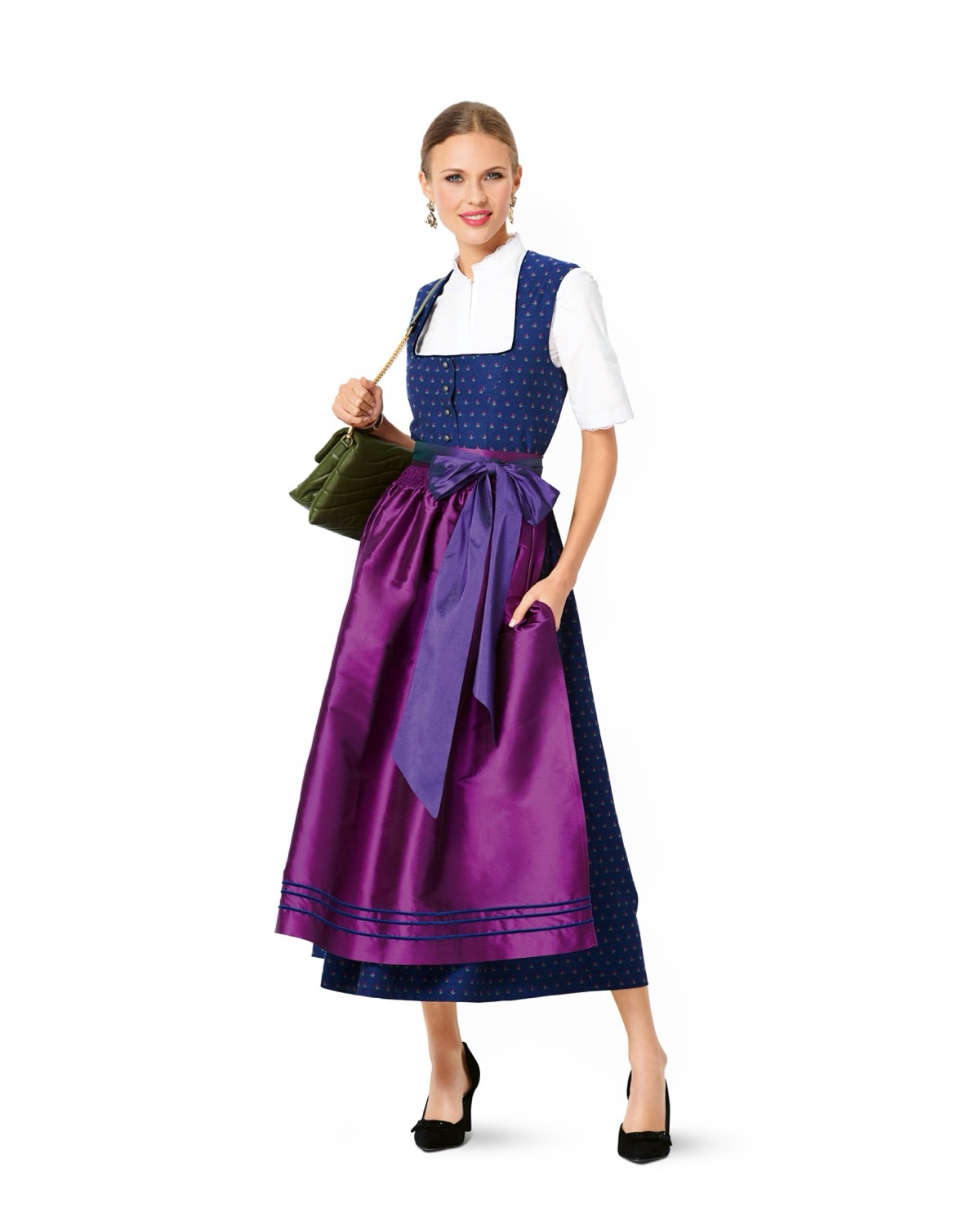 Schnittmuster Burda style, Kleid, Gelb – Bild 4