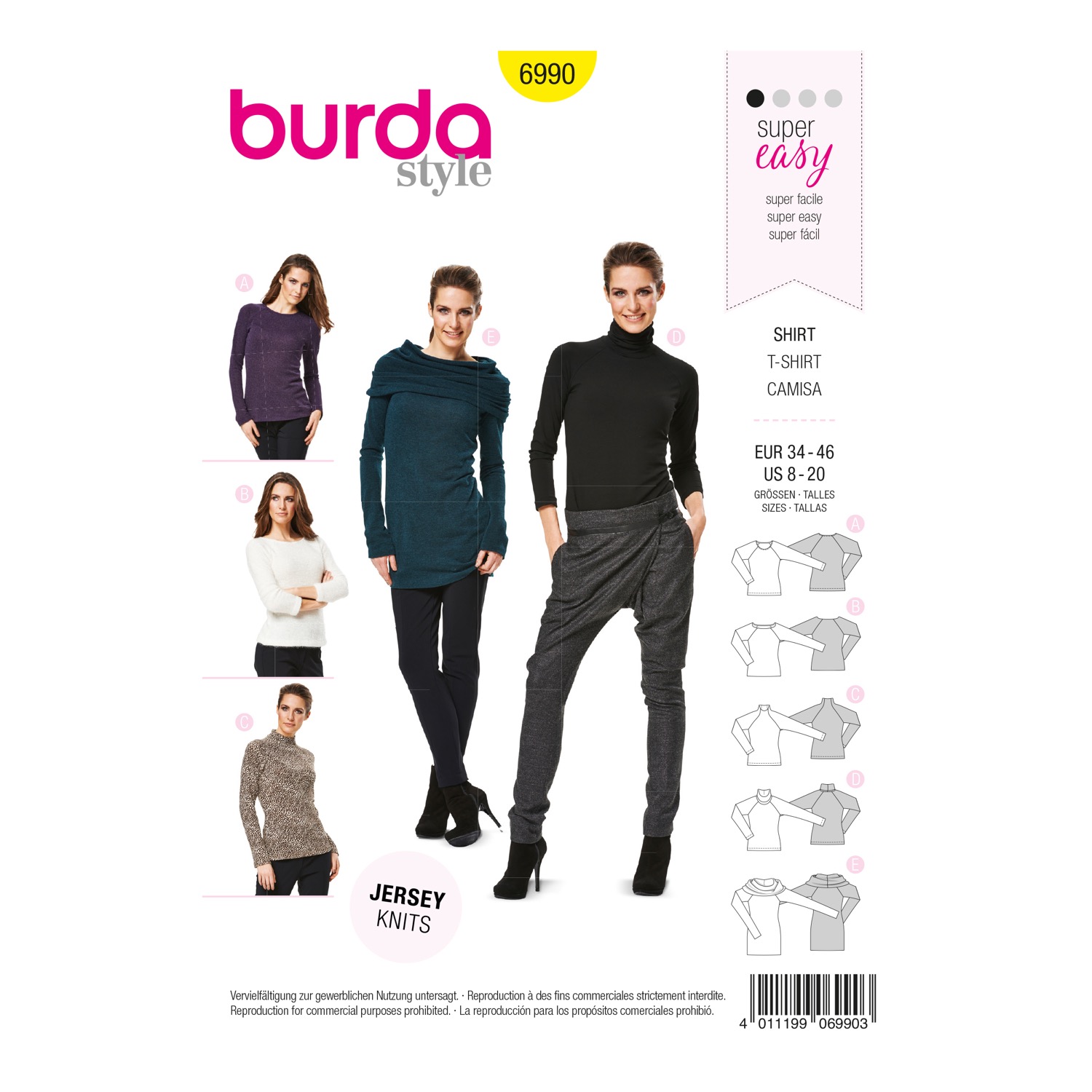 Schnittmuster Burda style, Top, Gelb