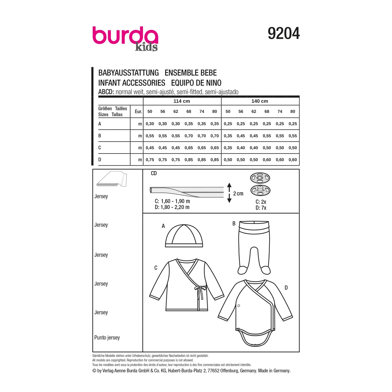 Schnittmuster Burda kids, Hose, Baby, grün – Bild 3