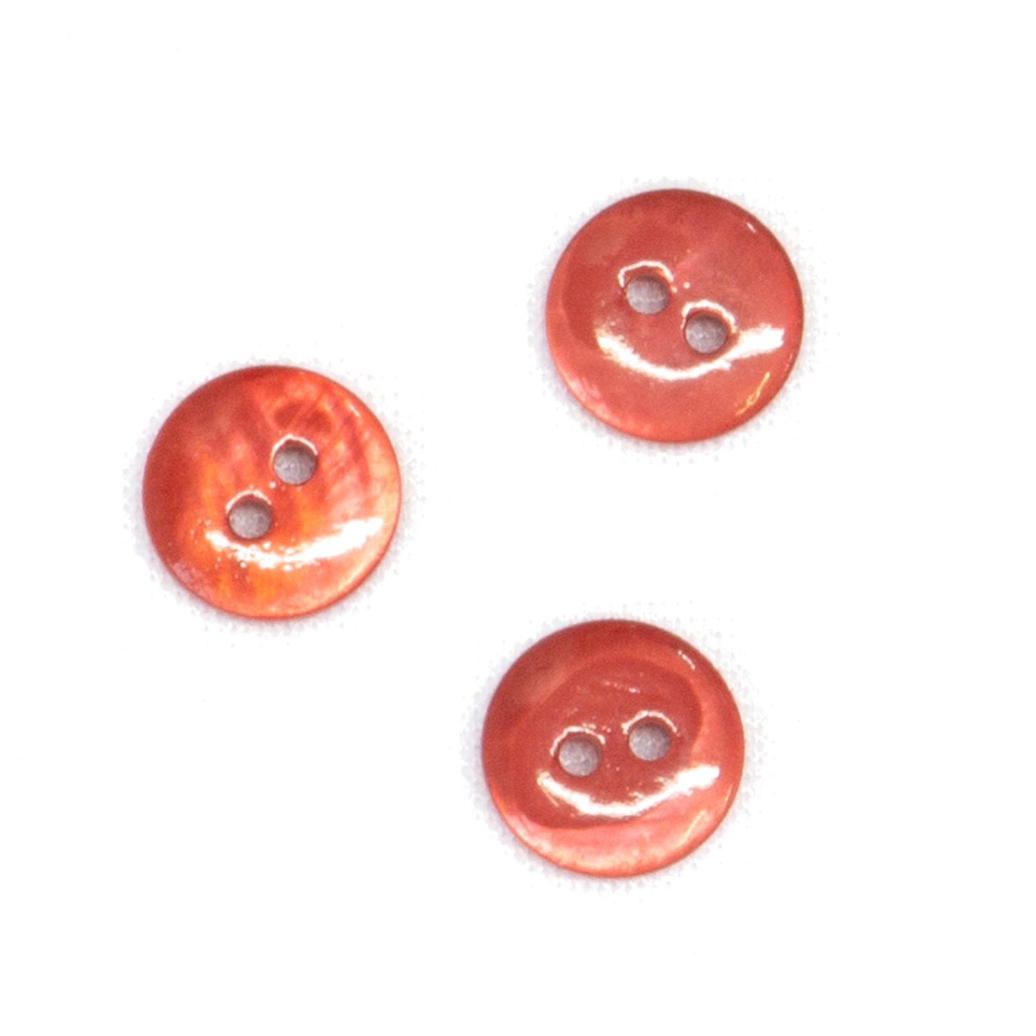 Hemdknopf, Stück, Perlmutt, Rot, 12 ø mm – Bild 3