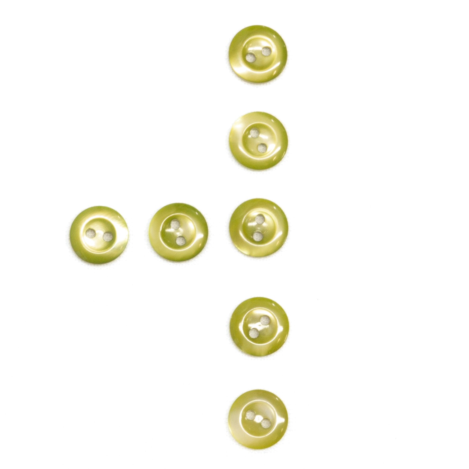 Hemdknopf, Stück, Perlmutt, Grün, 11 ø mm