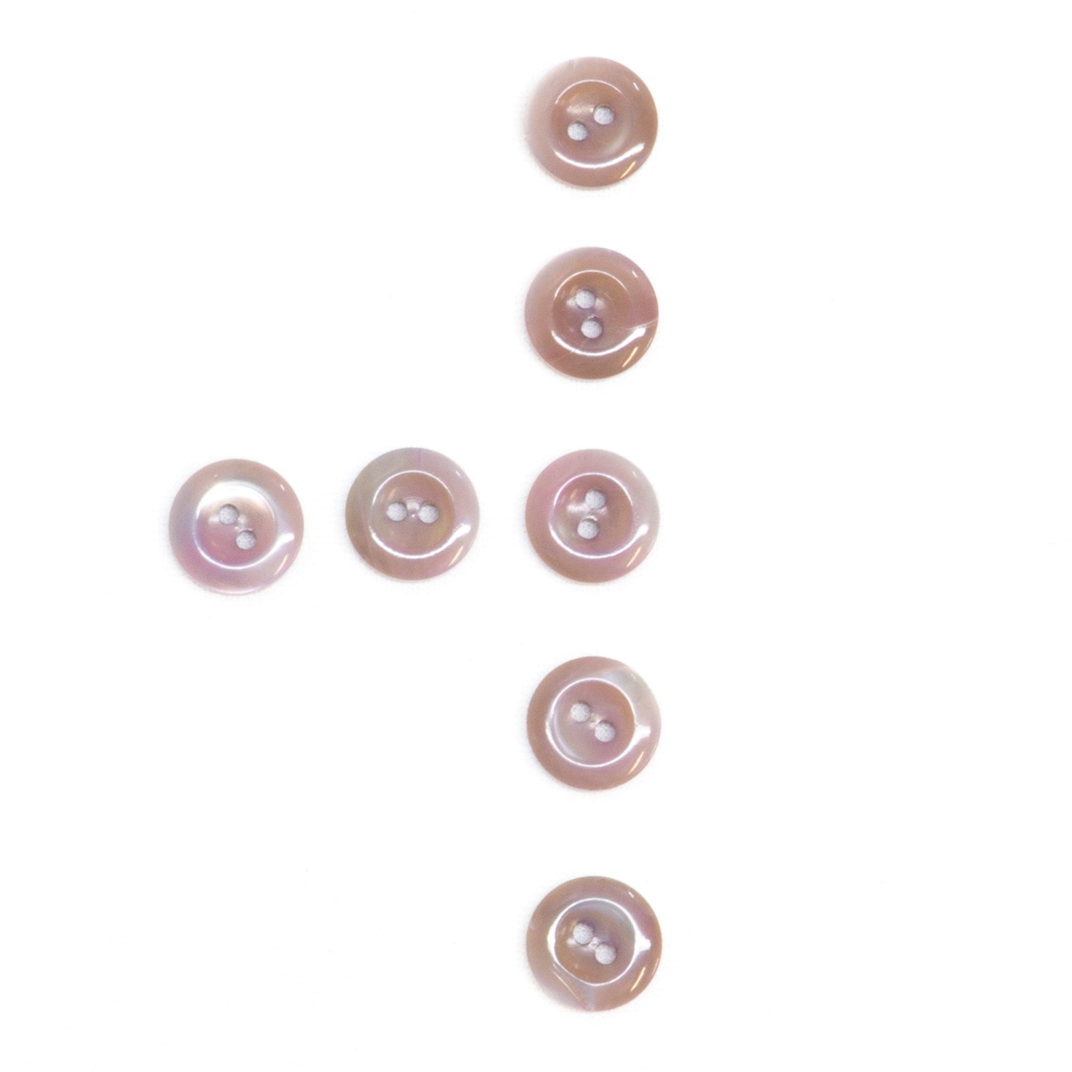 Knopf, Stück, Perlmutt, Rosé, 15 ø mm