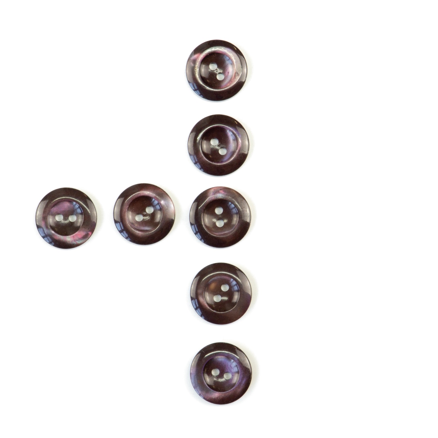 Knopf, Stück, Perlmutt, beere, 21 ø mm