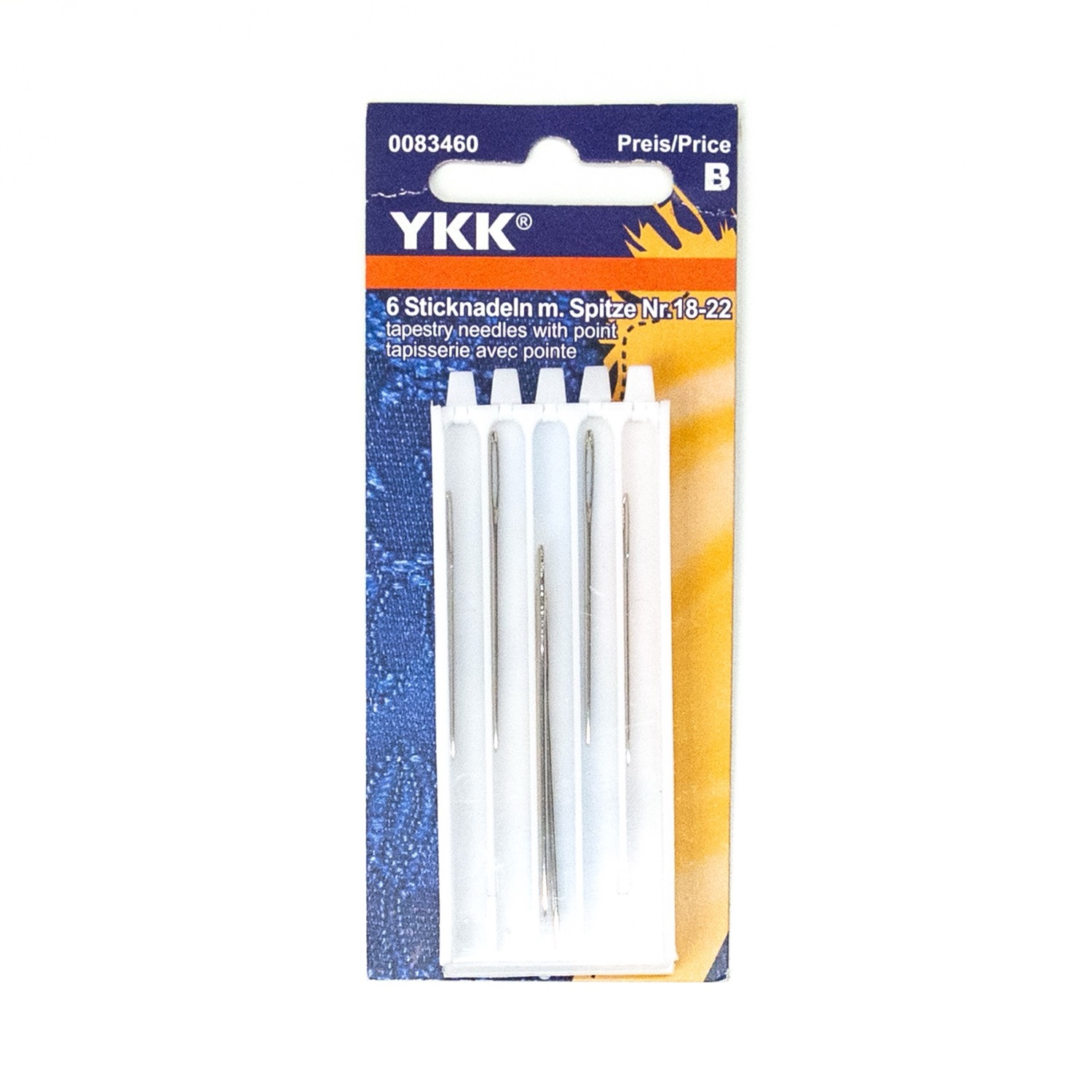 Sticknadeln, Metall, mit Spitze, Nr. 18